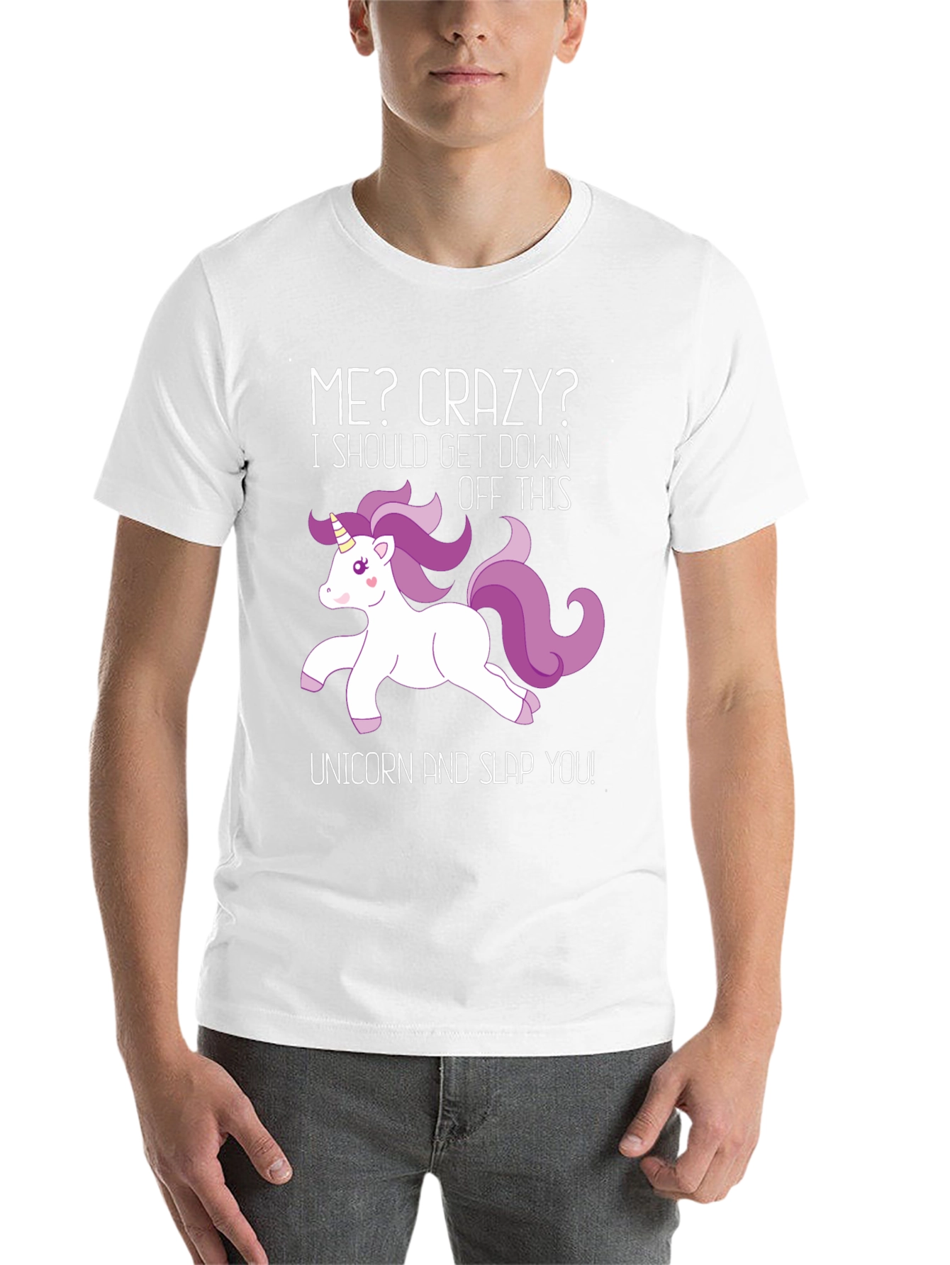Black Me? Crazy Unicorn Graphic T-Shirt - Funny Novelty Tee view 14