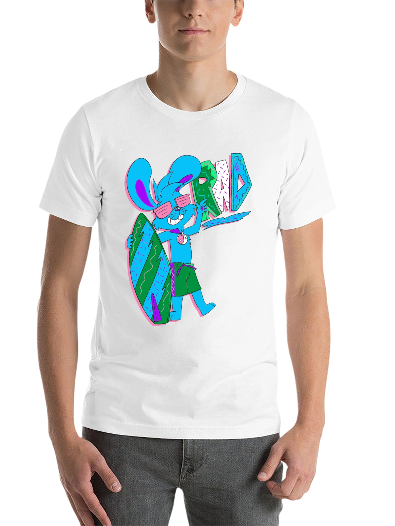 Black Surf Bunny T-Shirt - Rad Summer Vibes view 14