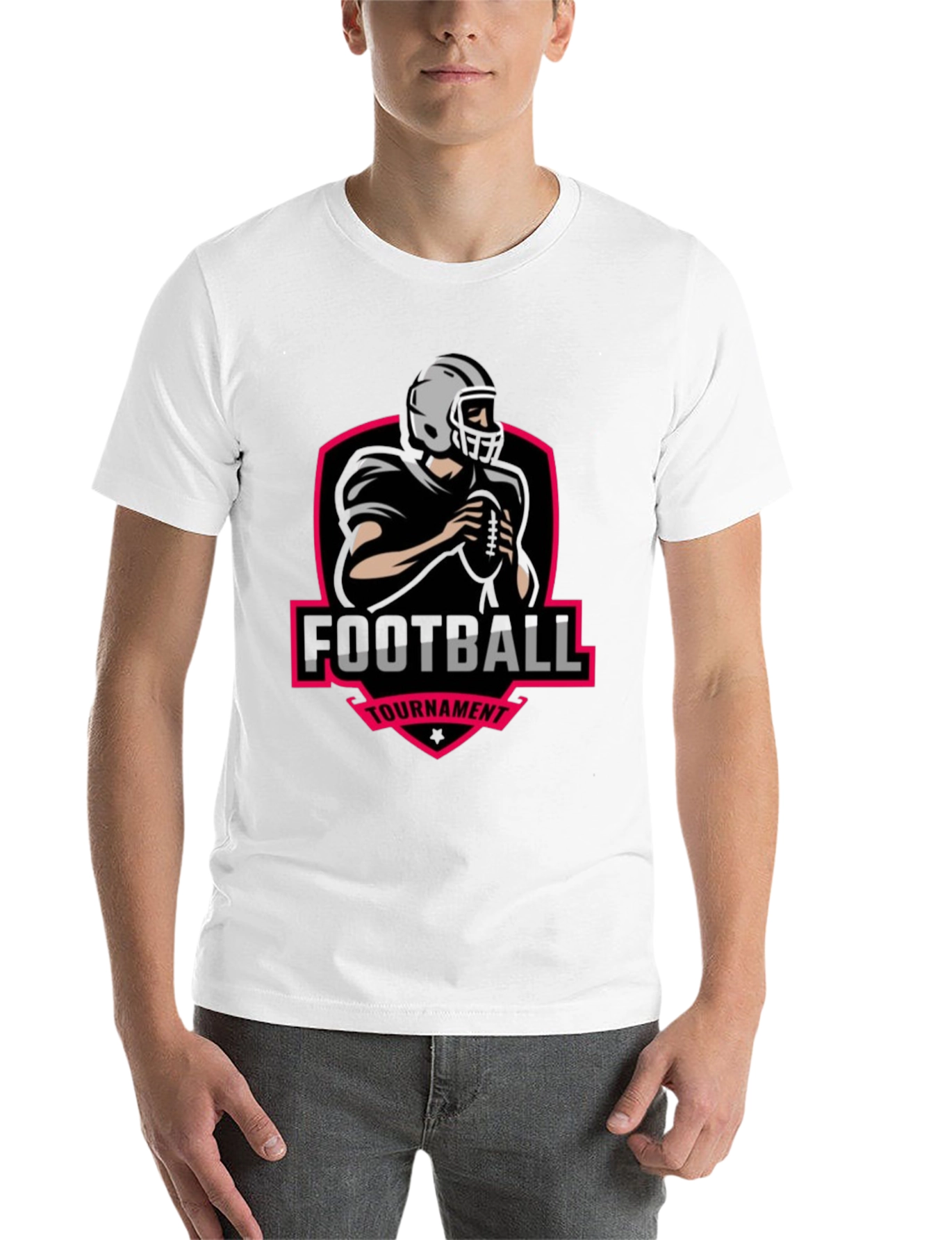 Black Football Tournament Graphic Tee view 14