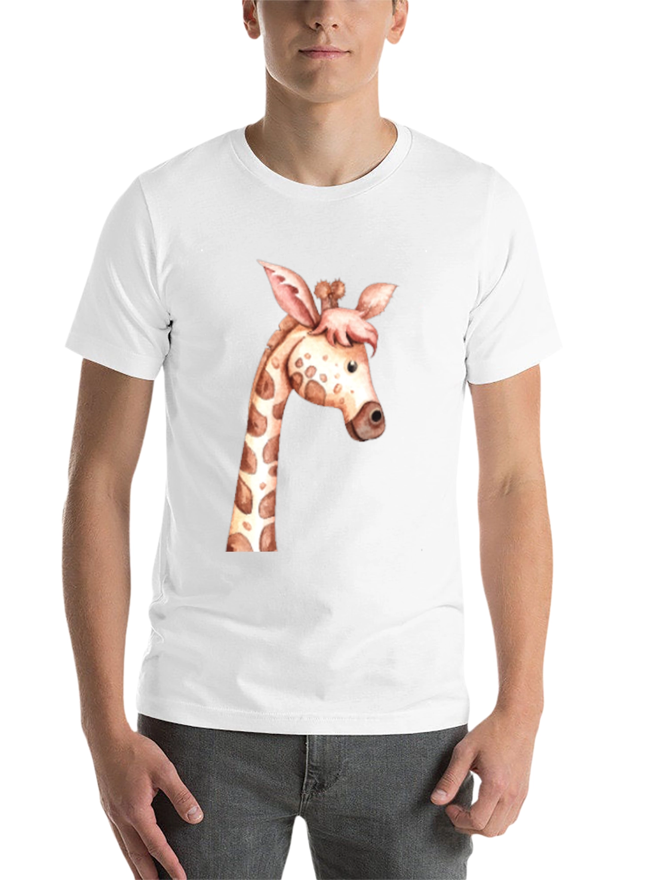 Black Giraffe Graphic Tee - Unisex Black T-Shirt view 14