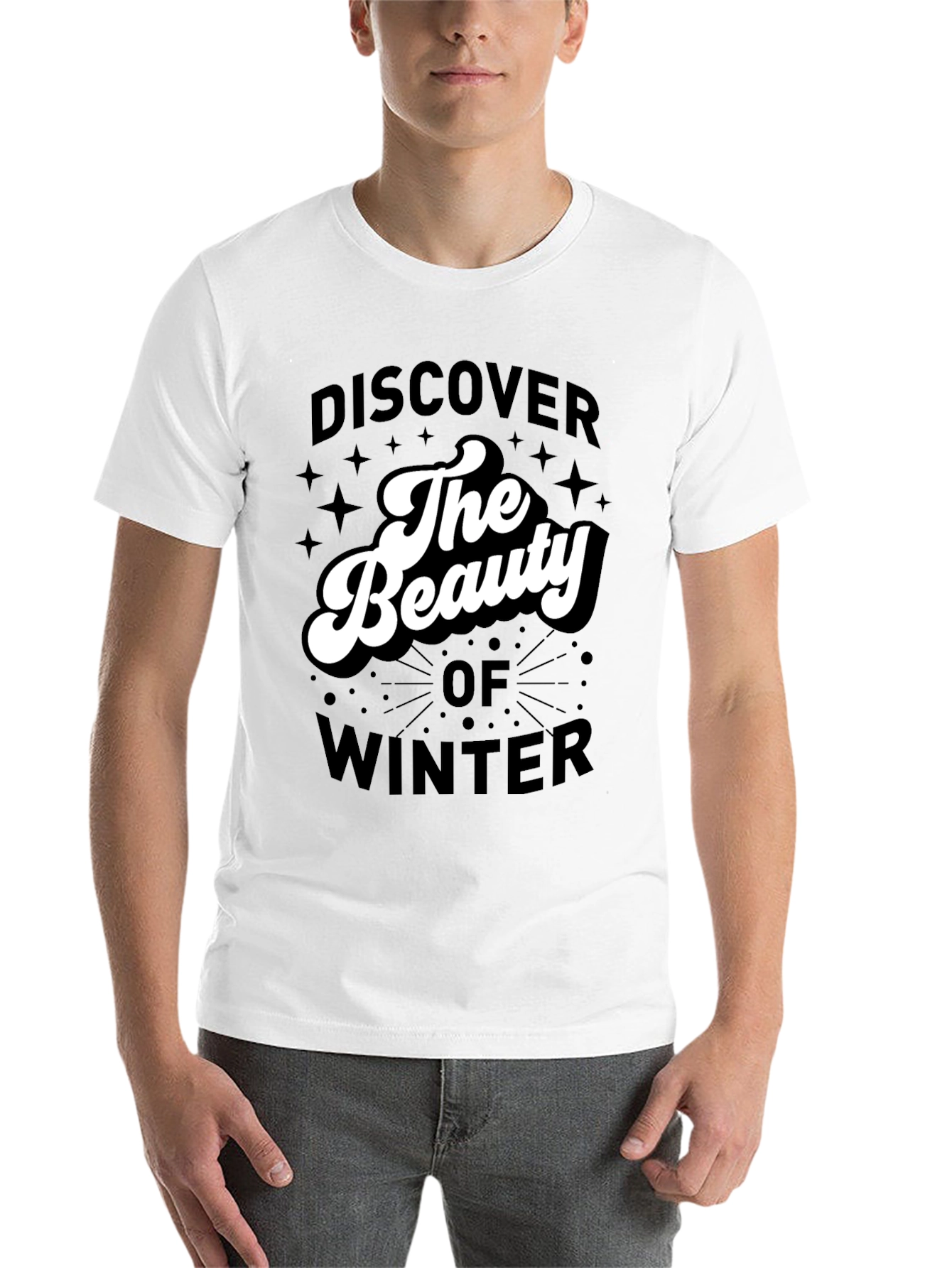 Black Discover The Beauty of Winter Graphic Tee view 14