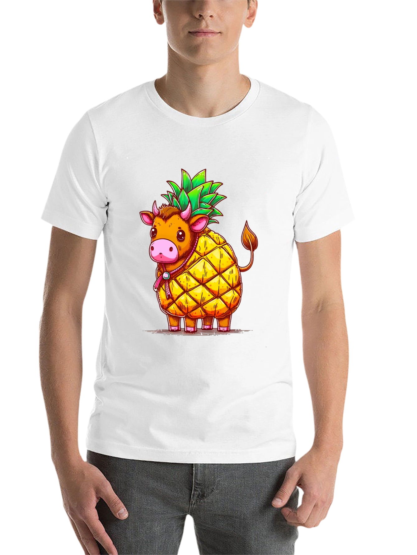 Black Pineapple Cow Graphic Tee view 14