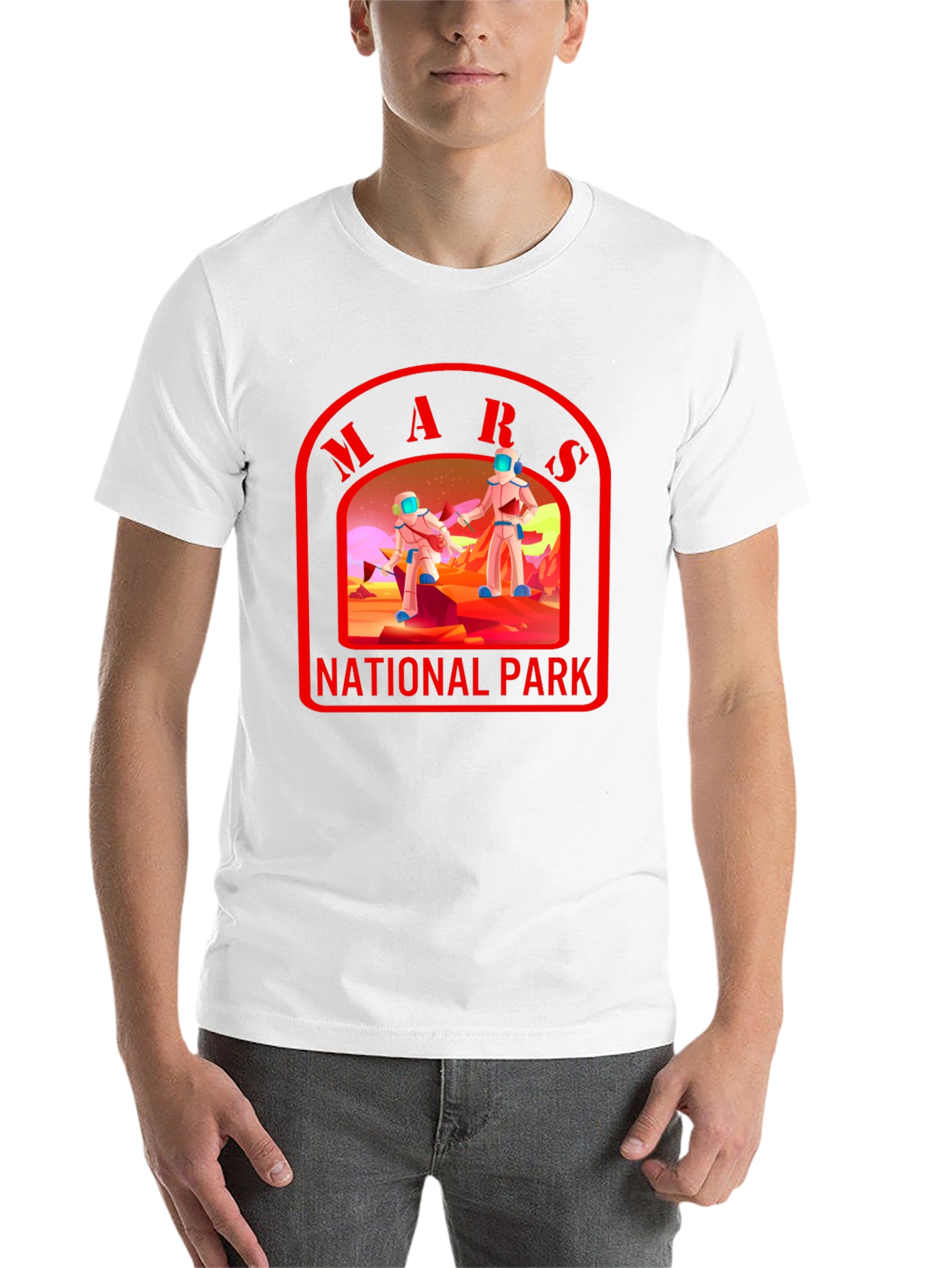 Mars National Park T-Shirt, Space Graphic Tee - 14