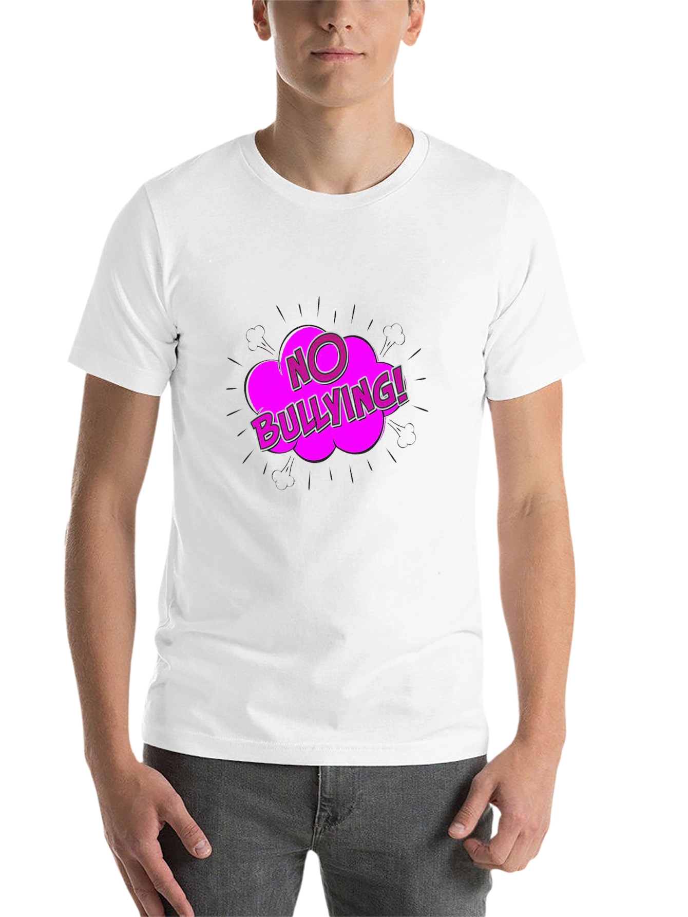 Black No Bullying T-Shirt view 14