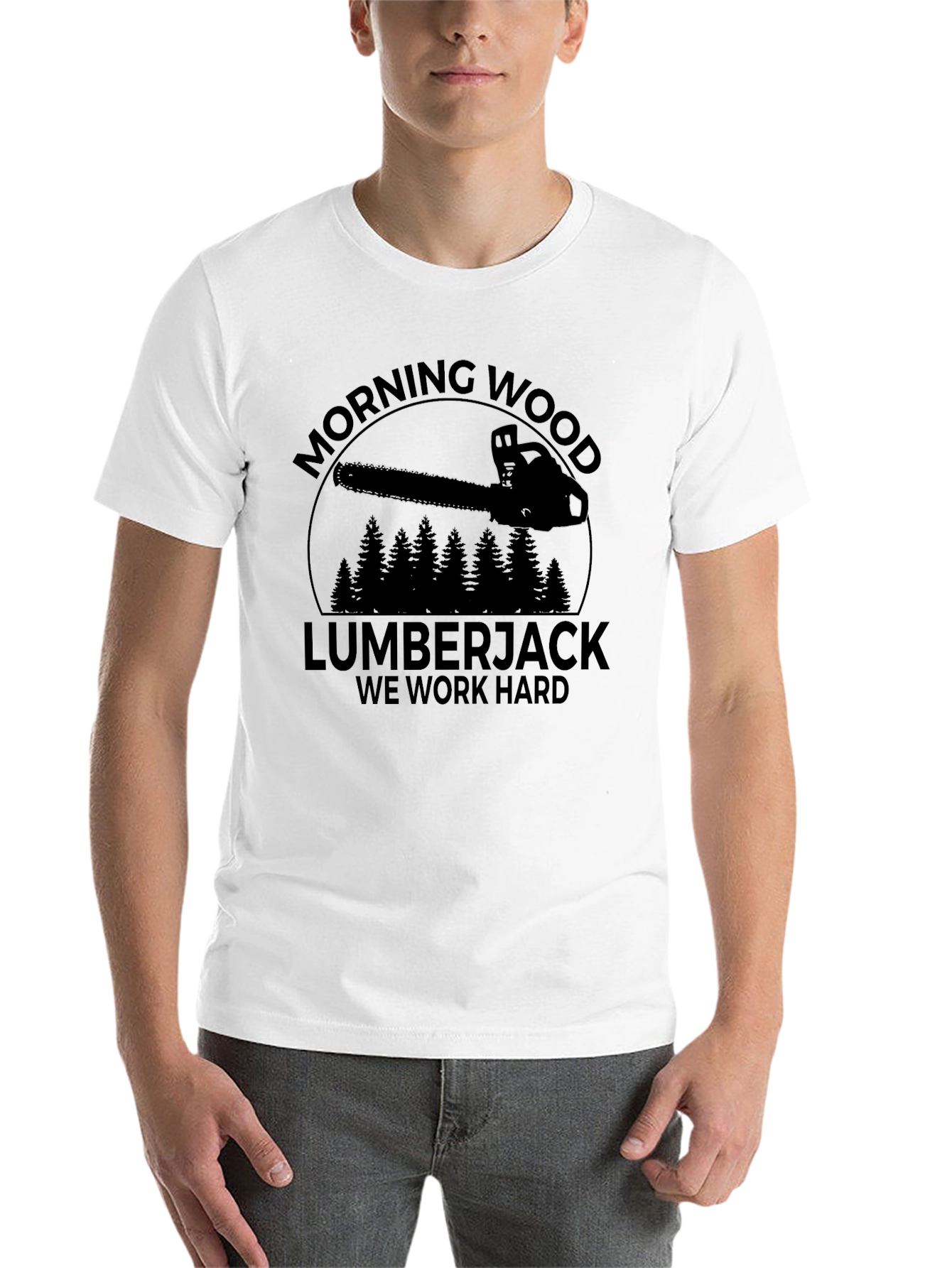 Black Morning Wood Lumberjack Graphic Tee view 14