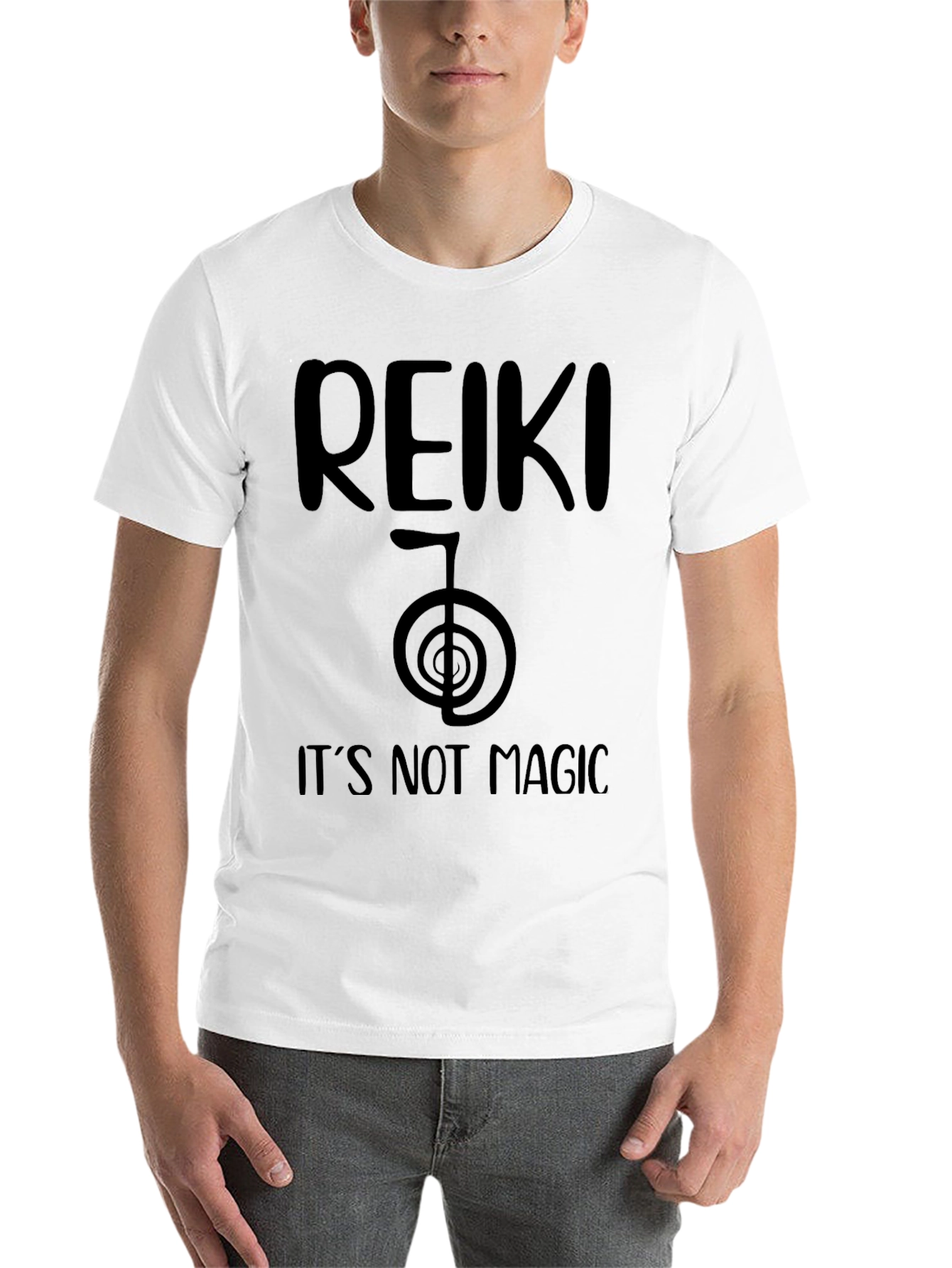 Reiki It's Not Magic Black T-Shirt - 14