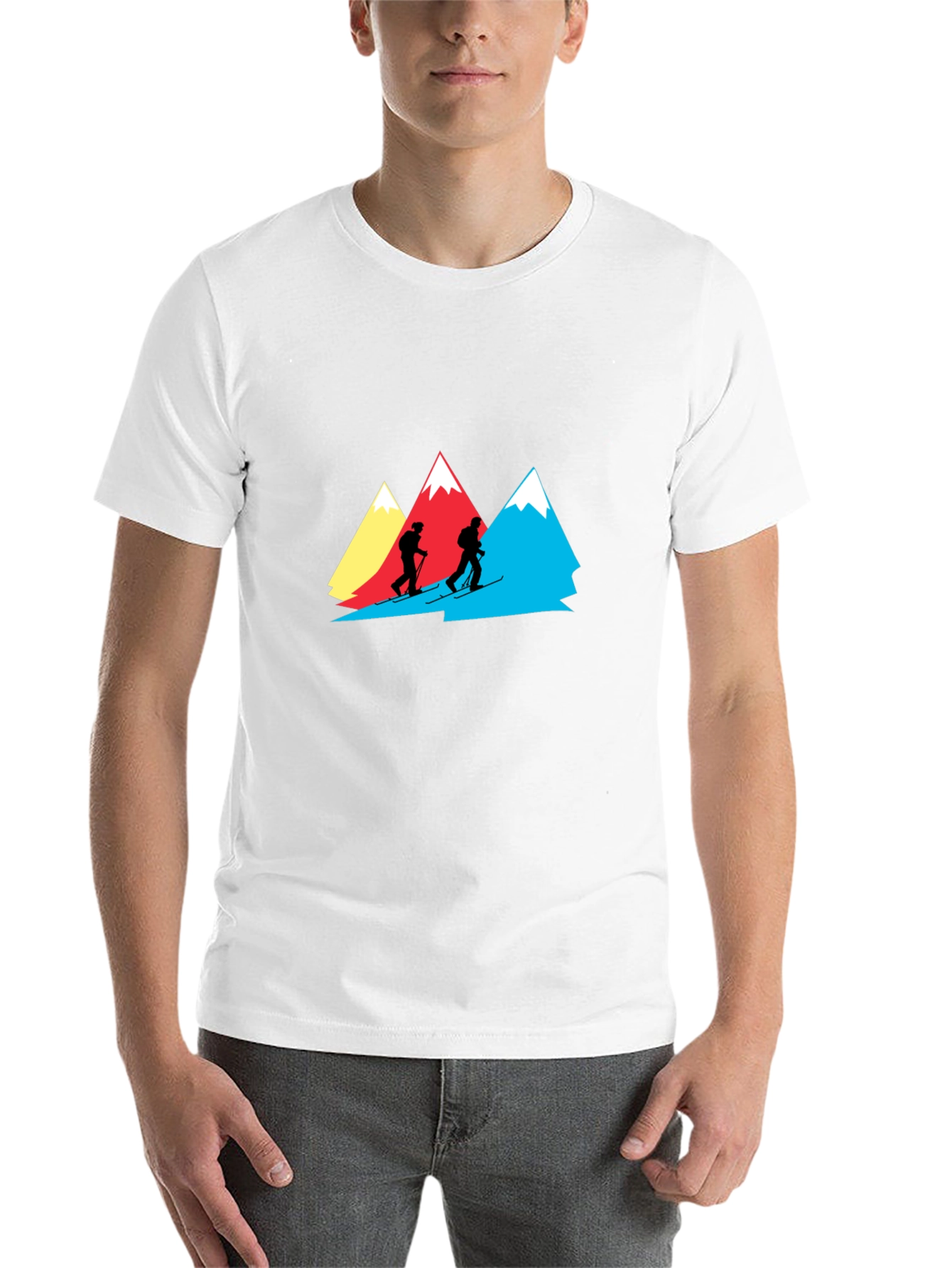 Black Mountain Skiers Graphic Tee - Black Cotton Shirt view 14