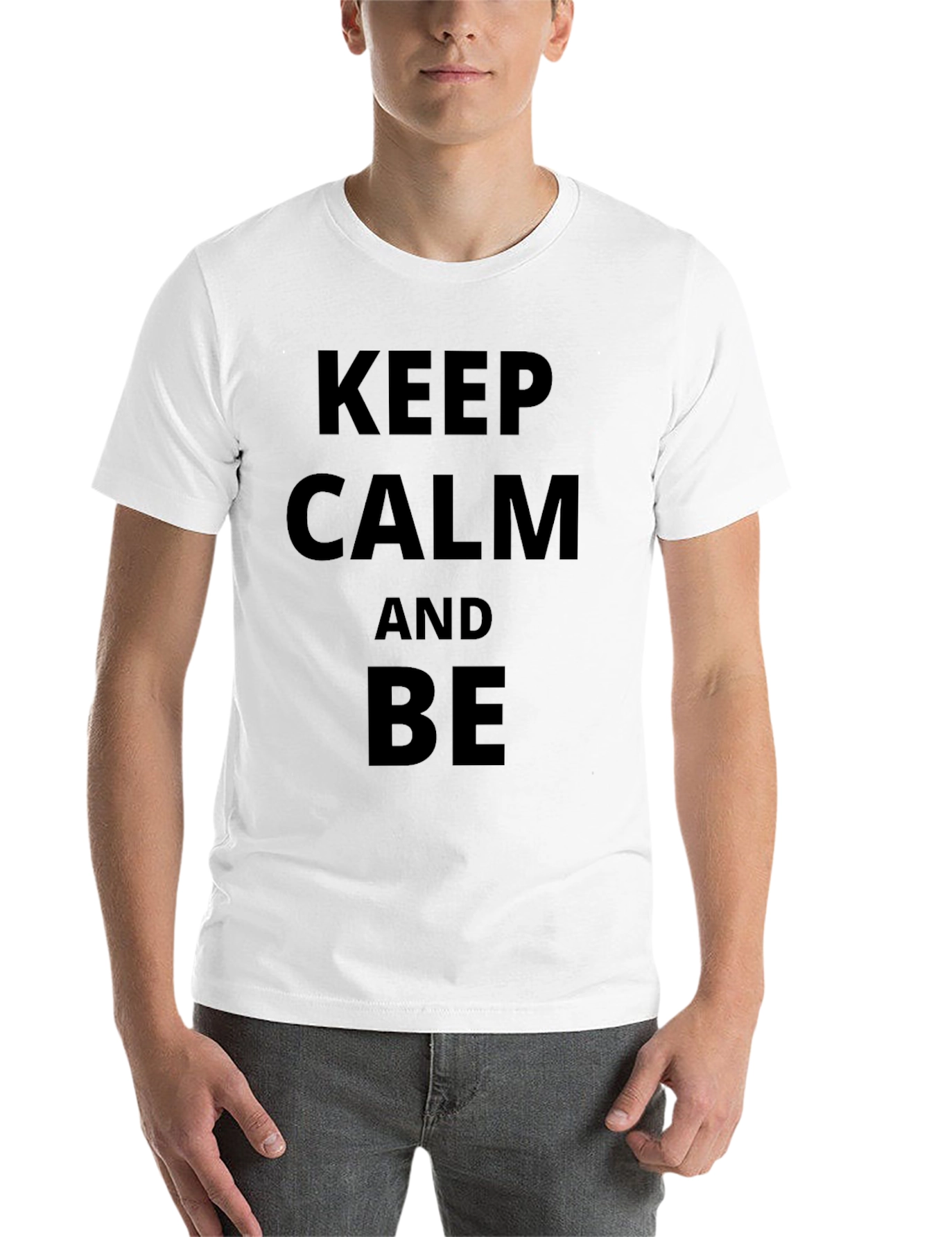Black Keep Calm and Be Funny Black T-Shirt view 14