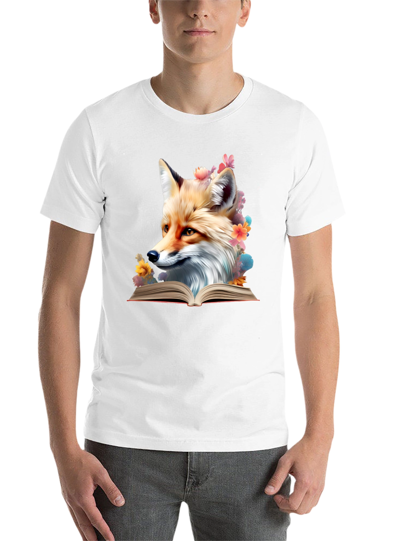 Black Fox Reading Book T-Shirt - Unique Animal Lover Tee view 14
