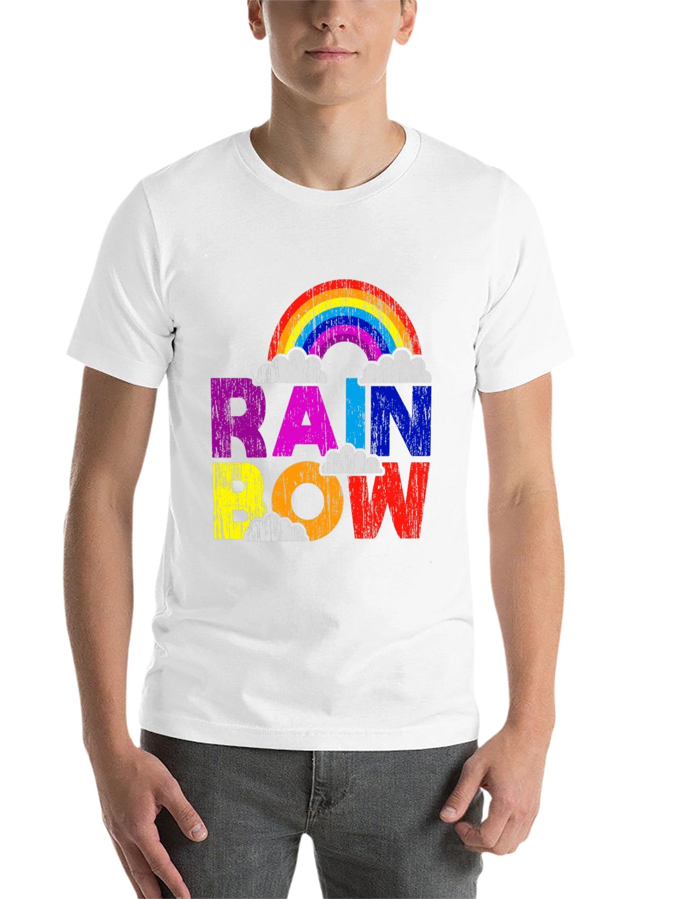 Black Rainbow Graphic Tee - Colorful Pride T-Shirt view 14