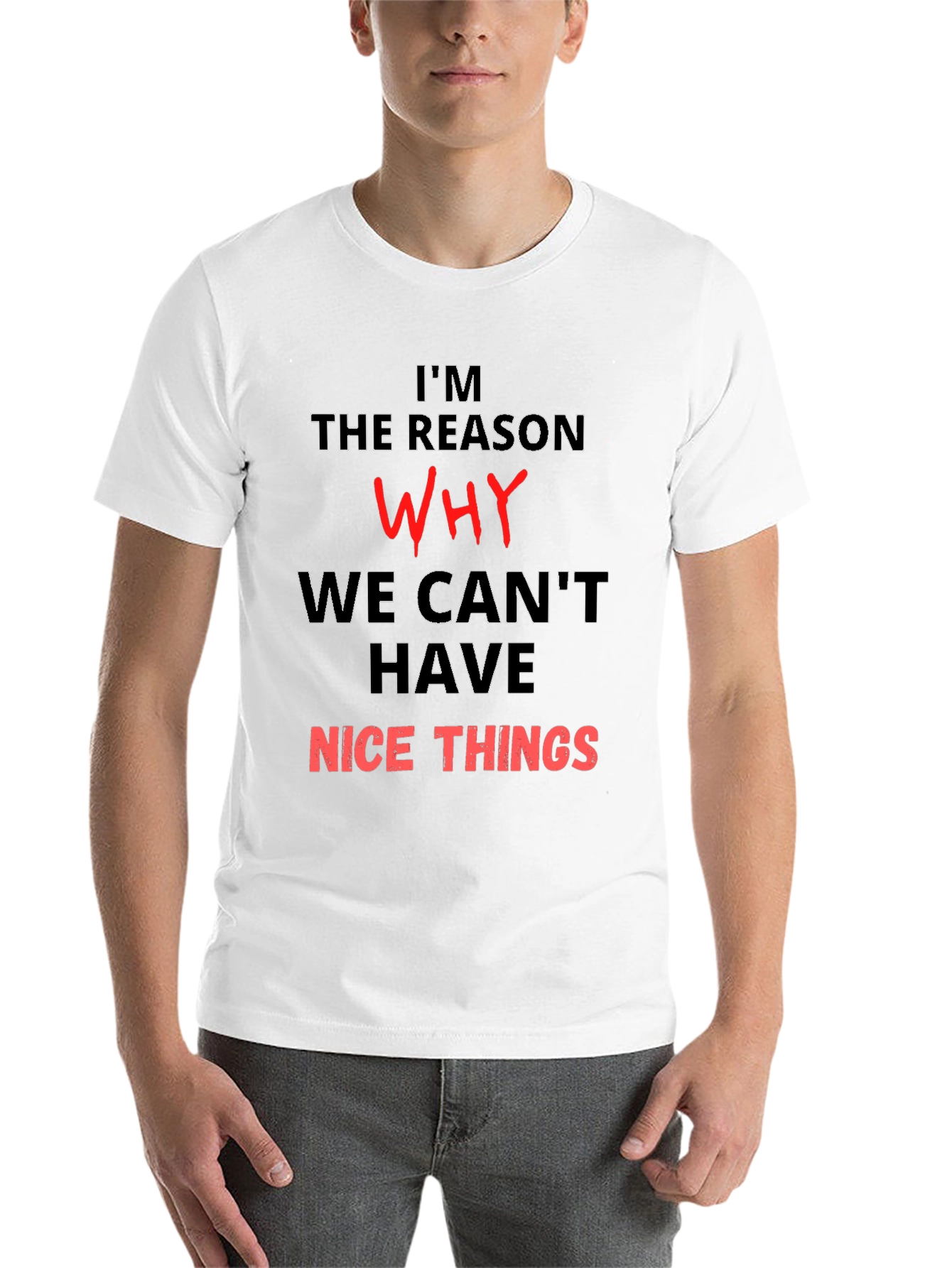 Black Funny T-Shirt - I'm the Reason Why We Can't Have Nice Things view 14