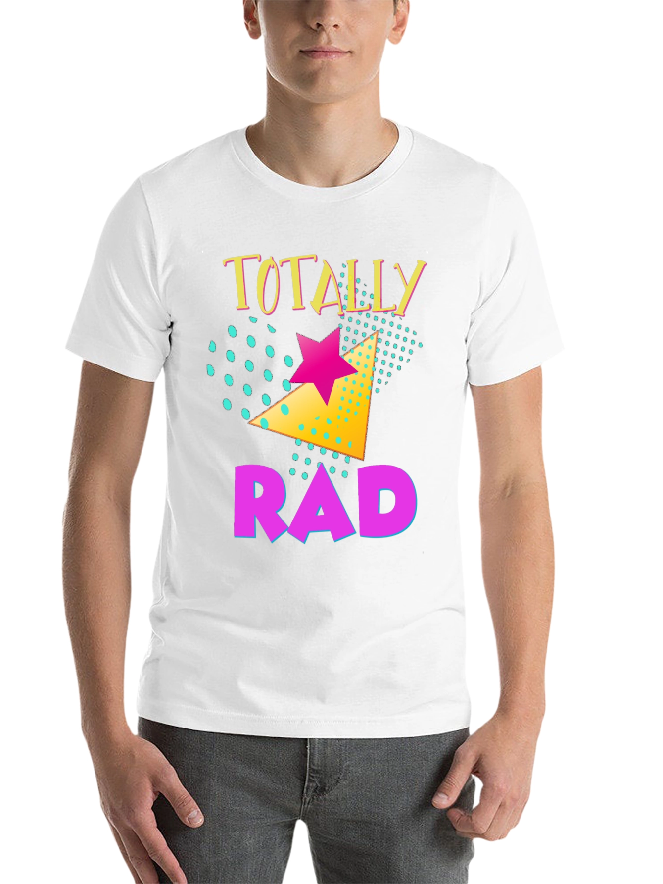 Black Totally Rad Retro Graphic T-Shirt view 14