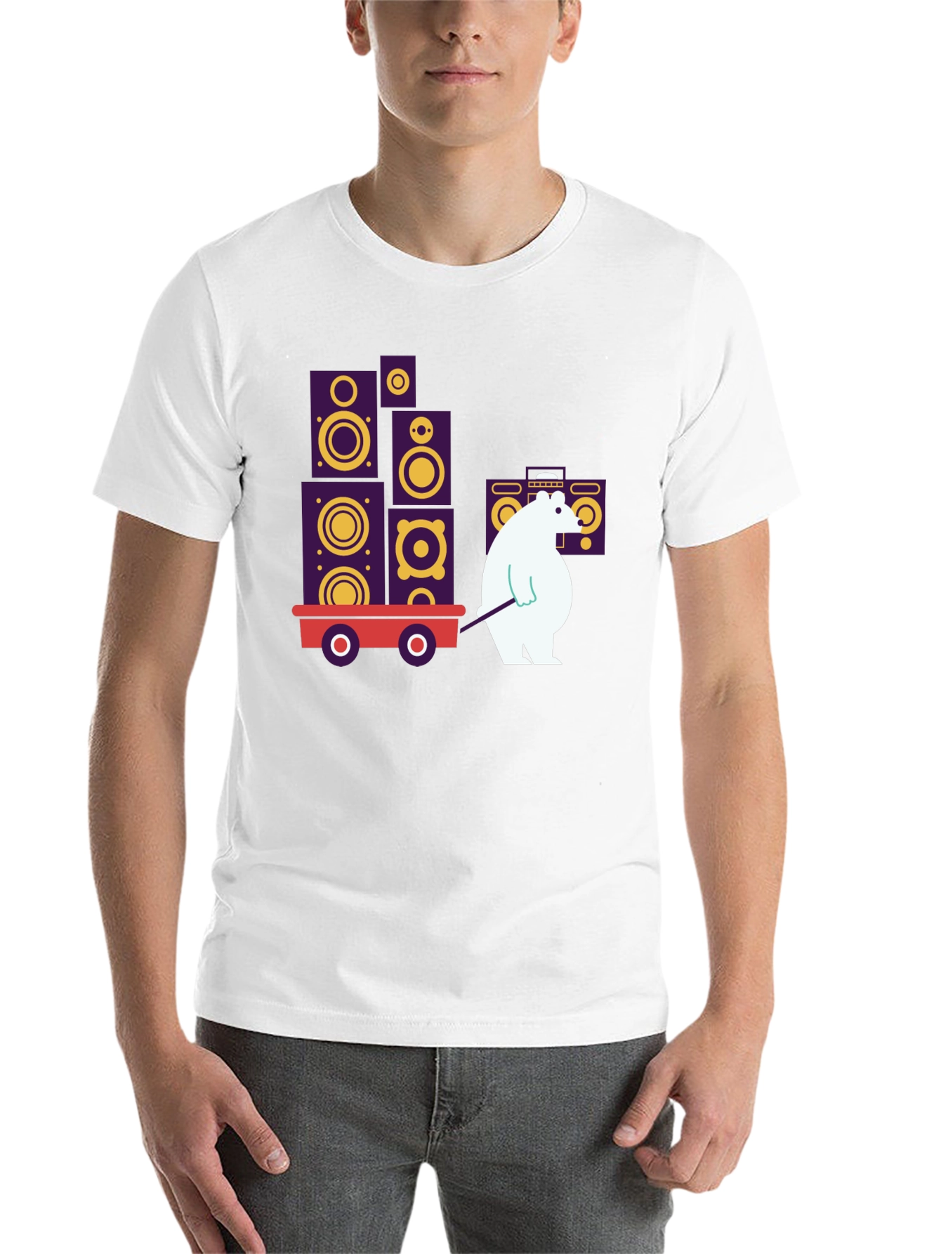 Black Cool Graphic Tee - Bear Hauling Speakers view 14