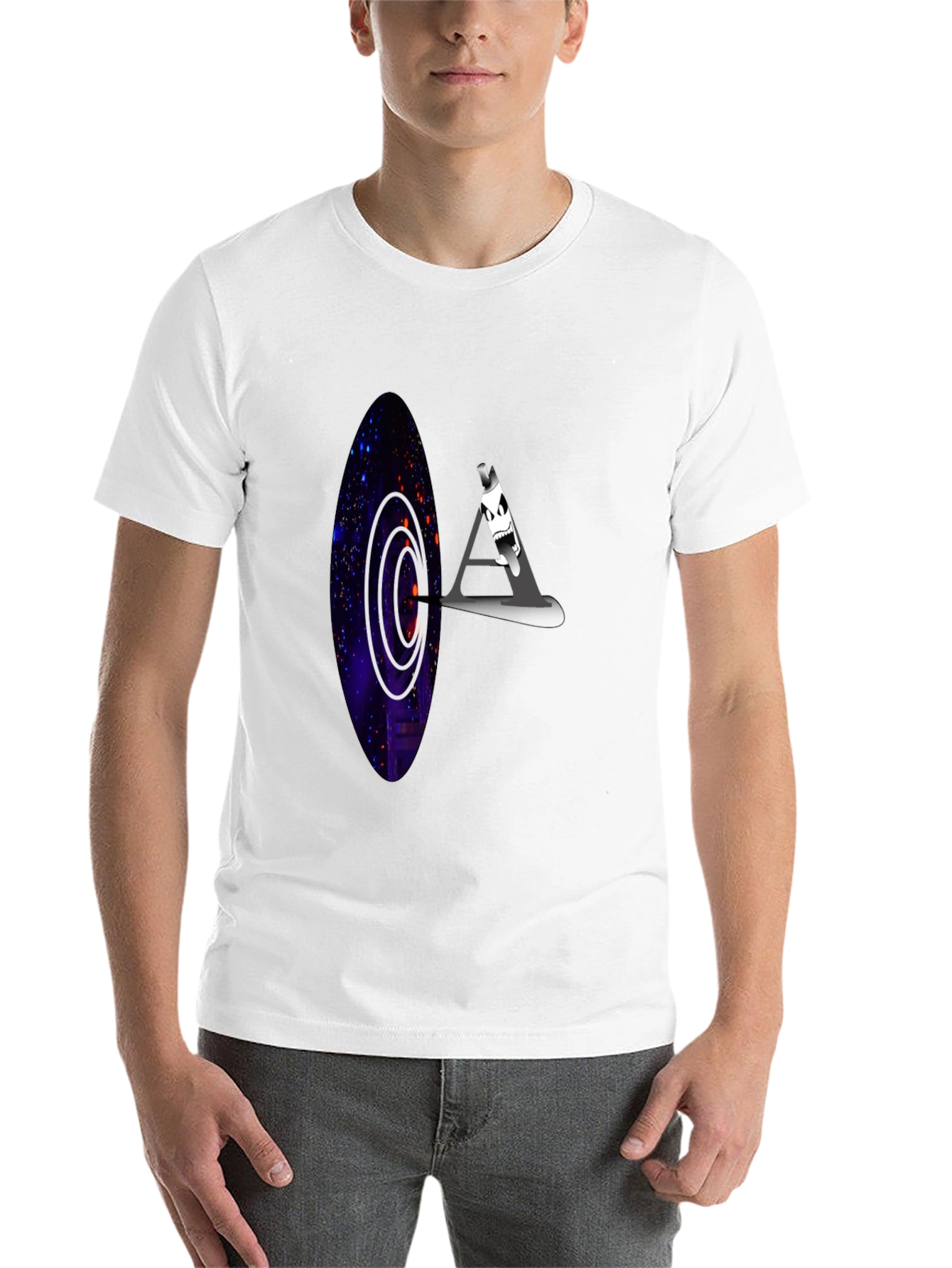 Black Cosmic Portal T-Shirt - Unique Graphic Tee view 14