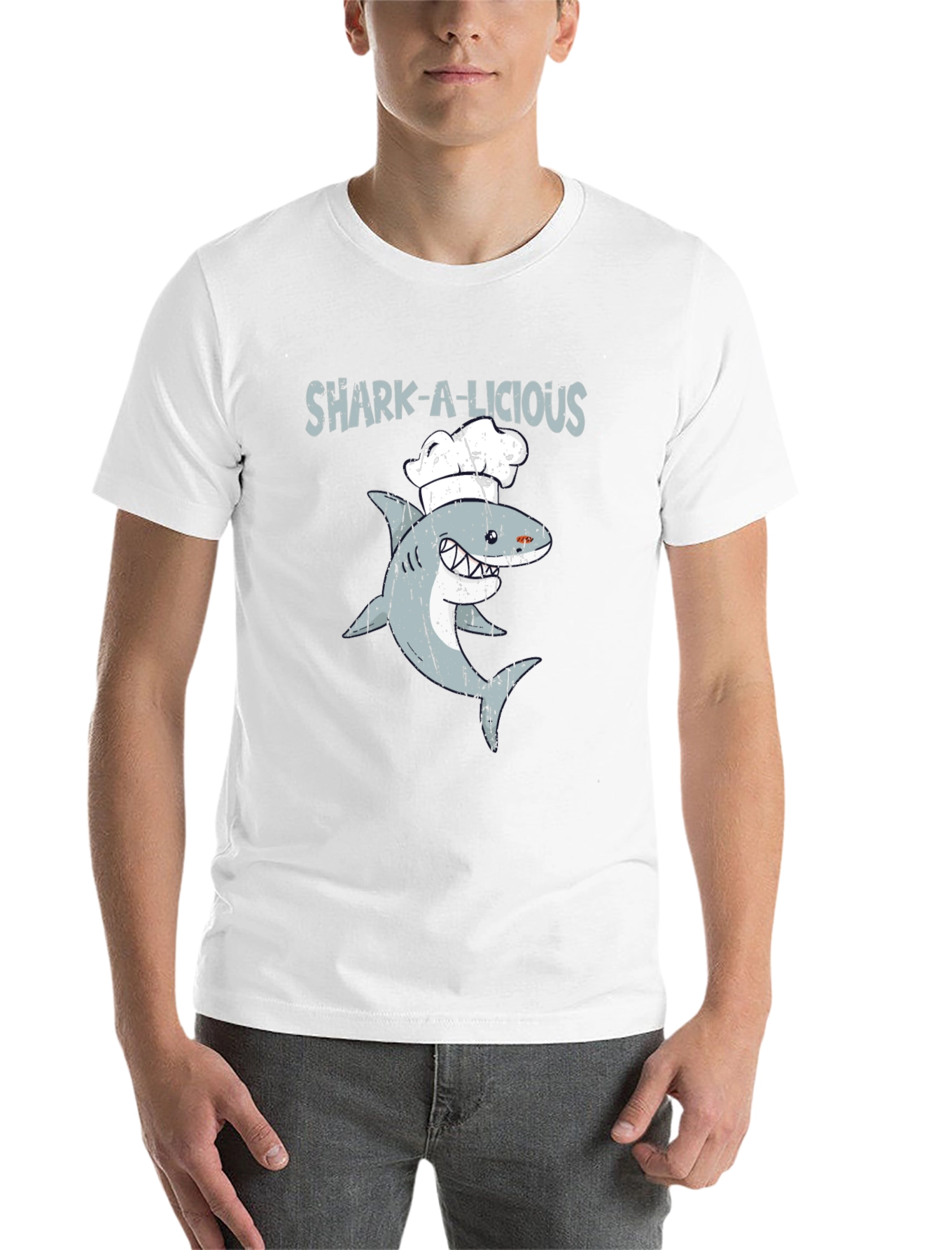Black Shark-A-Licious Chef Graphic T-Shirt view 14