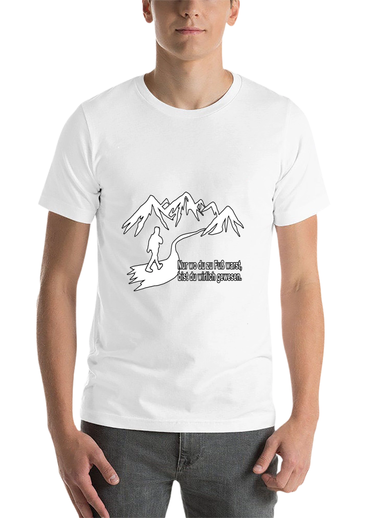 Black Hiking T-Shirt - "Nur wo du zu Fuß warst" view 14