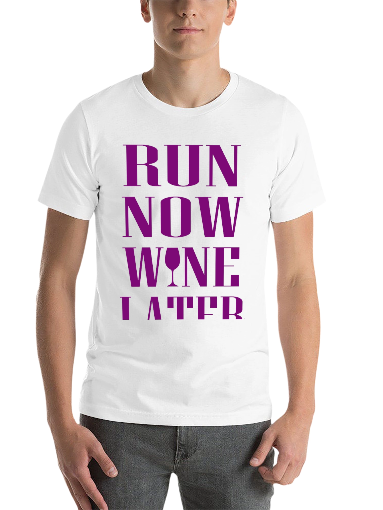 Black Run Now Wine Later Graphic T-Shirt view 14