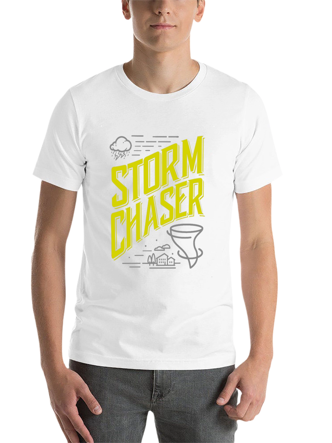 Black Storm Chaser Graphic Tee - Weather Enthusiast Shirt view 14