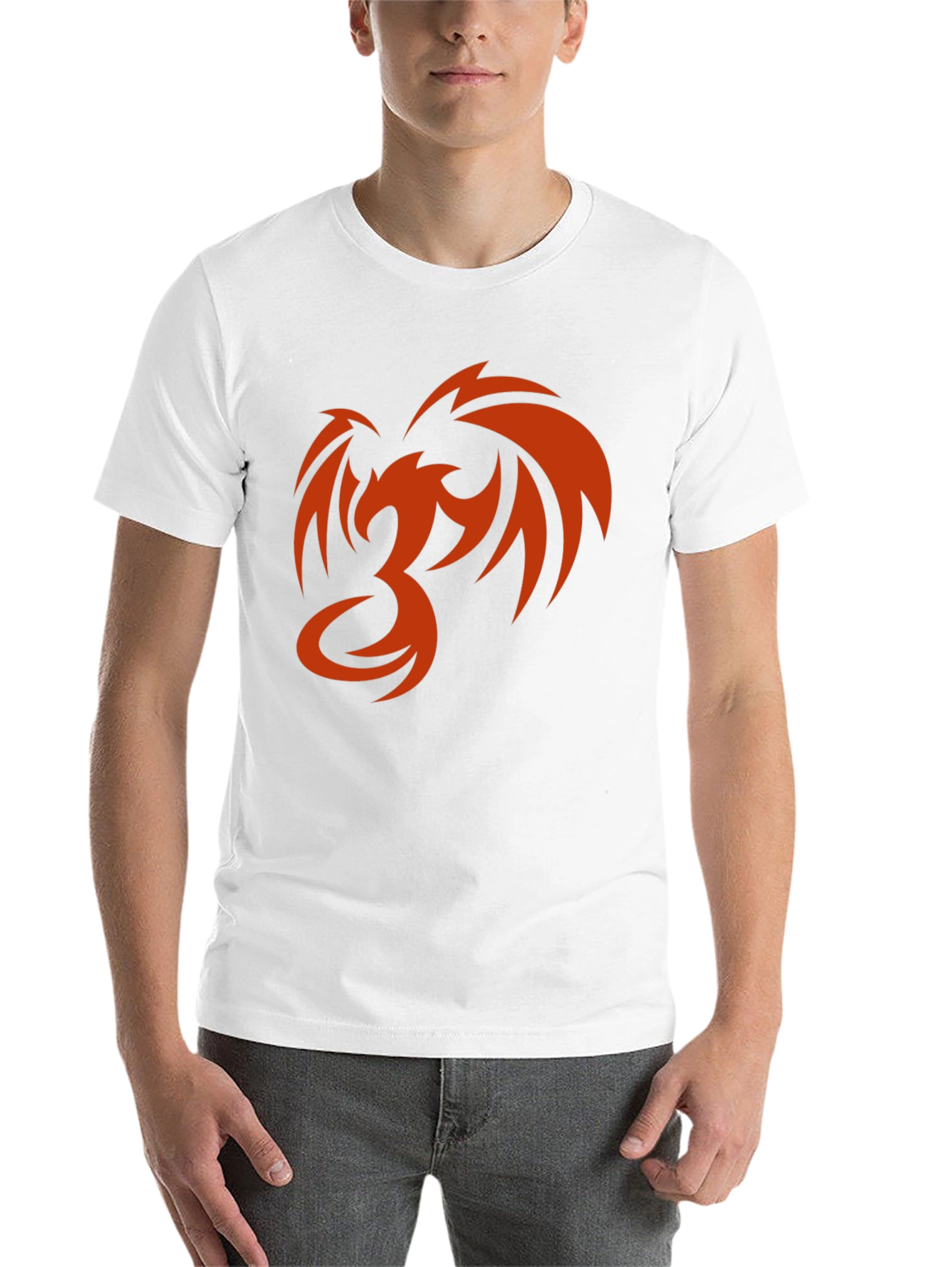 Black Phoenix Graphic Print Men's Black T-Shirt view 14