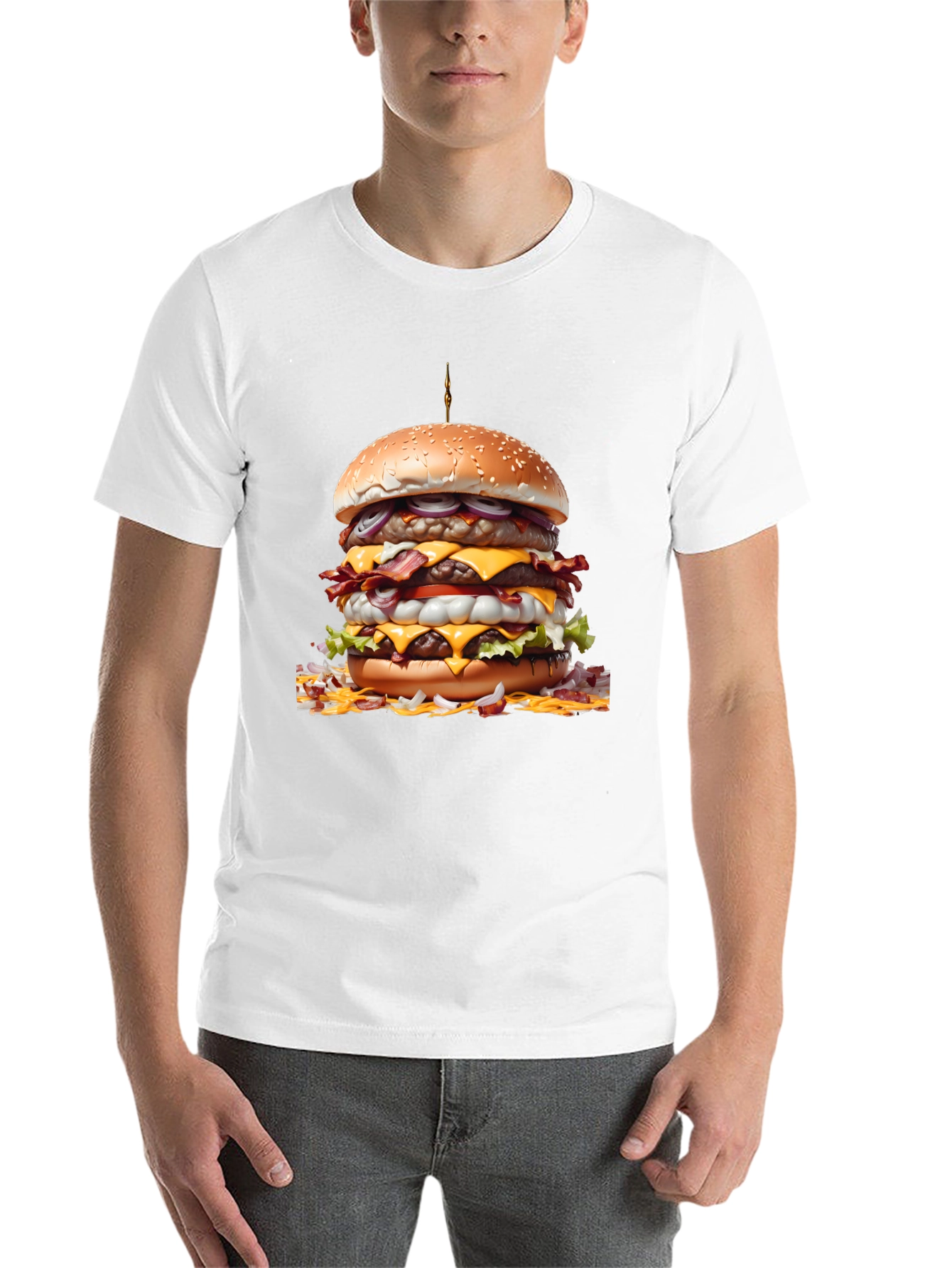 Black Burger Graphic Tee - Foodie Fashion view 14