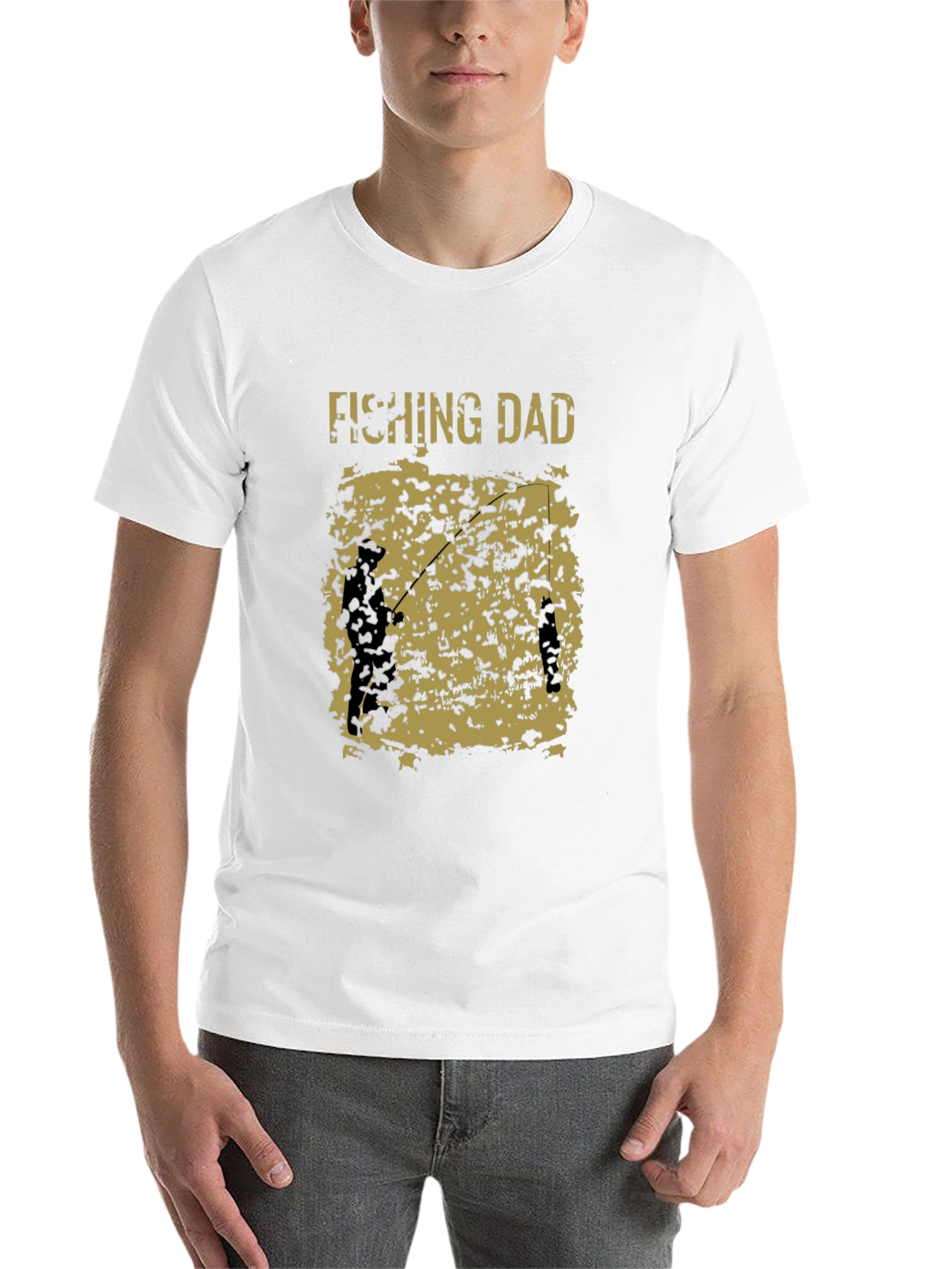 Black Fishing Dad Graphic Tee - Black view 14