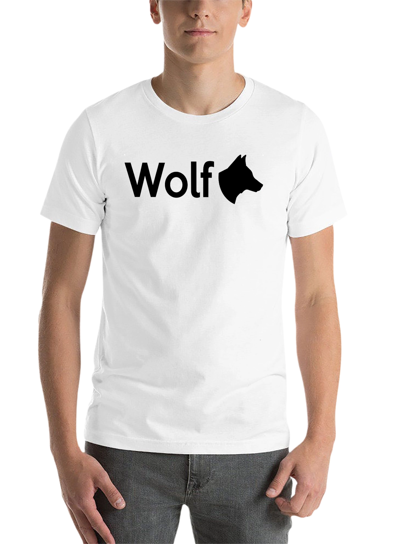 Black Wolf Graphic Tee - Men's Black T-Shirt view 14