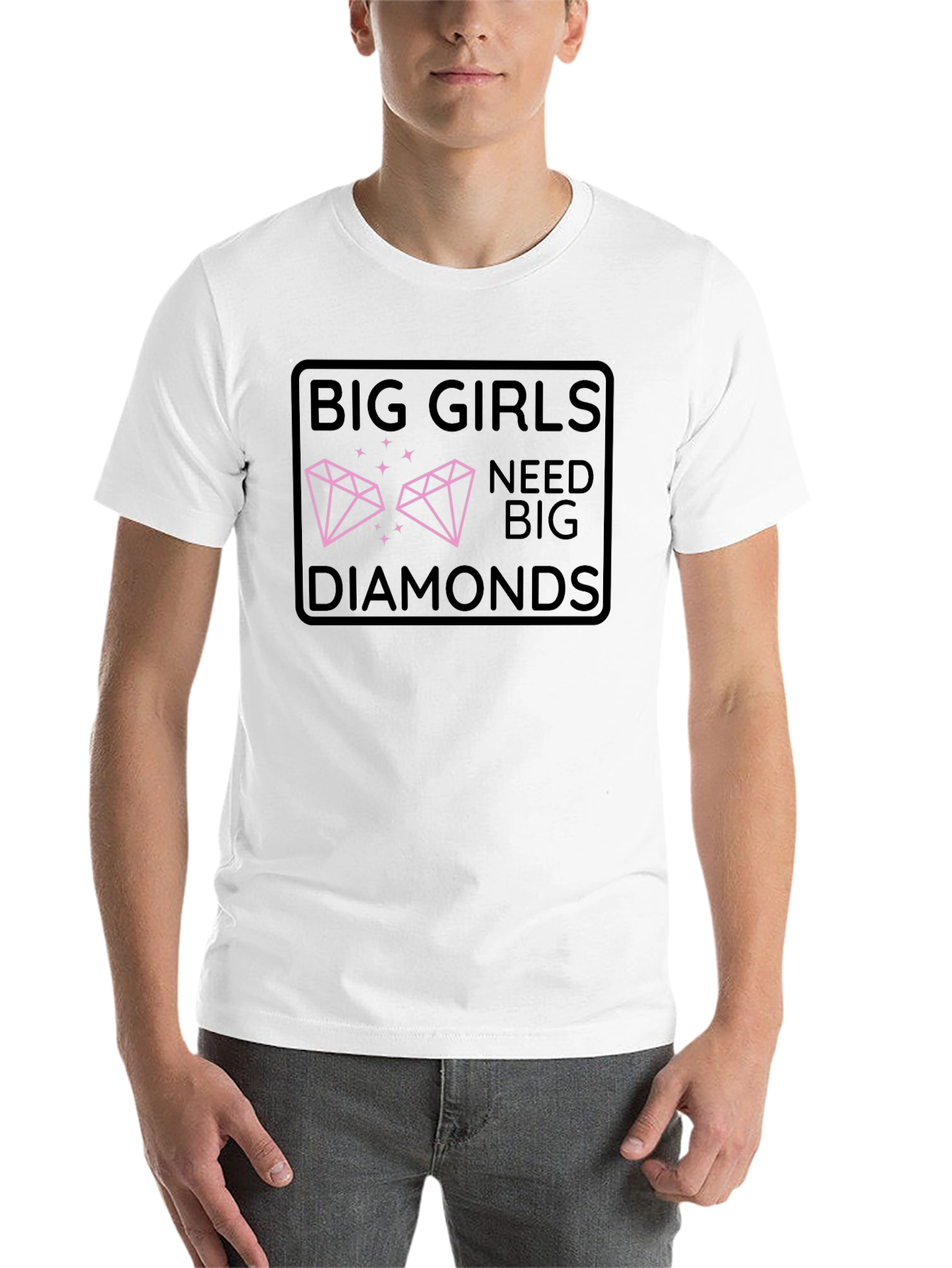 Black Big Girls Need Big Diamonds Graphic Tee view 14