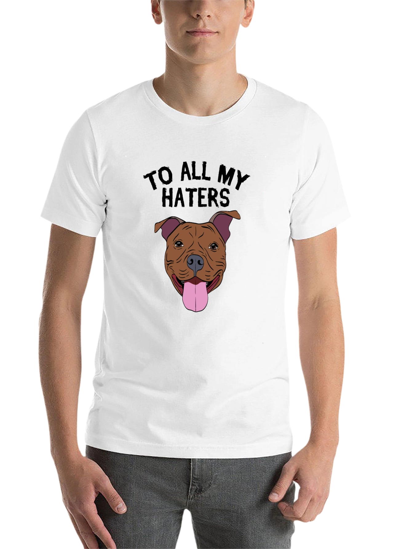 Black Dog Lover T-Shirt - To All My Haters Pitbull Tee view 14