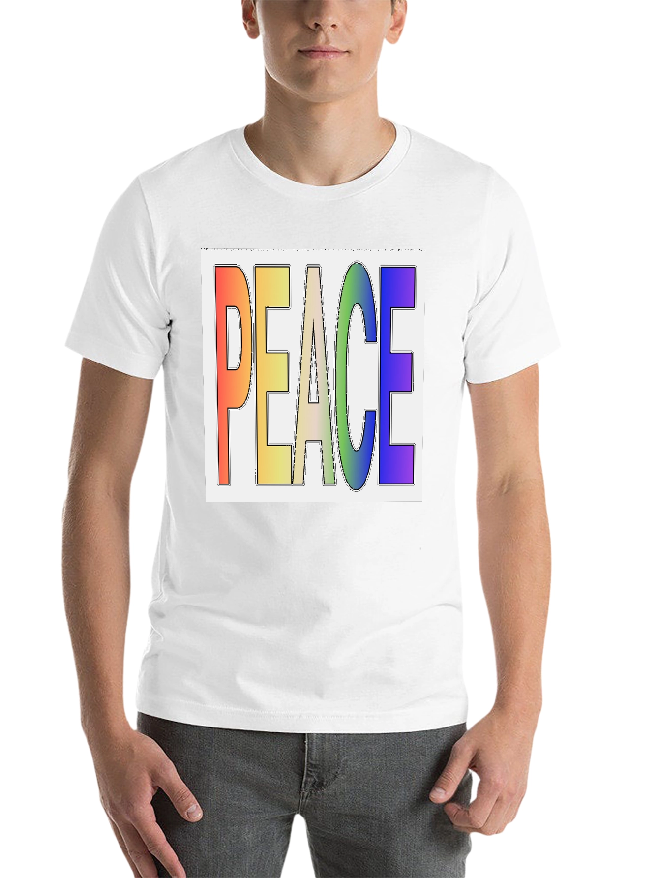 Black Peace Rainbow T-Shirt - Stylish Graphic Tee view 14