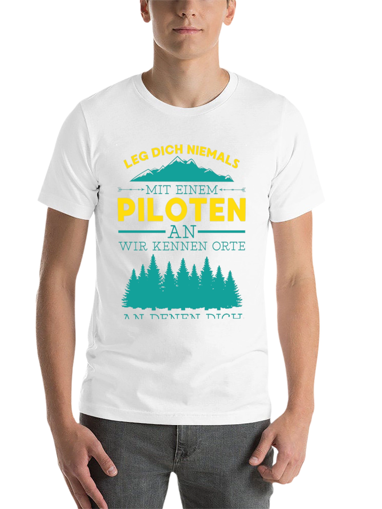 Black Pilot T-Shirt: Leg Dich Niemals An view 14