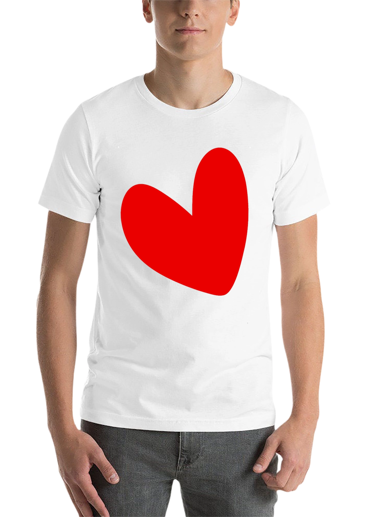 Black Red Heart Graphic Black T-Shirt view 14