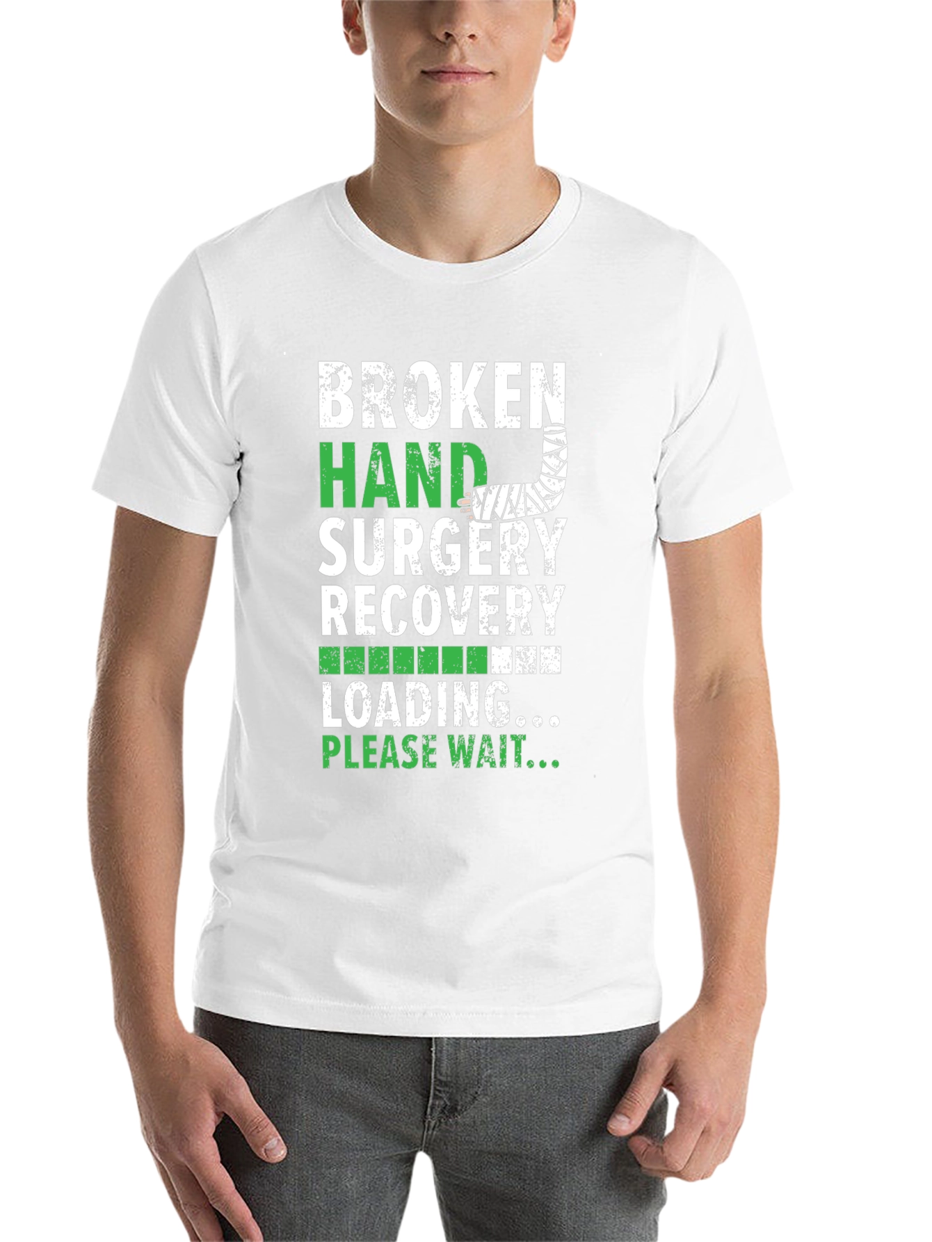 Black Broken Hand Surgery Recovery T-Shirt view 14