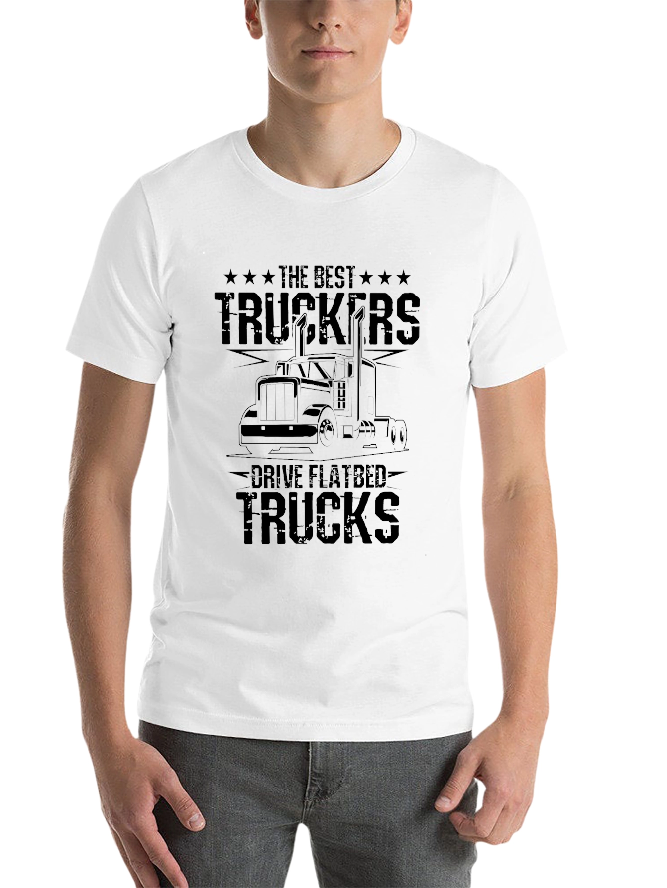 Black The Best Truckers Drive Flatbed Trucks T-Shirt view 14