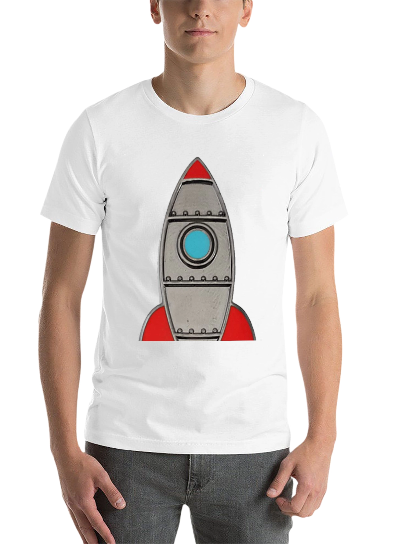 Black Retro Rocket T-Shirt - Space Adventure Tee view 14