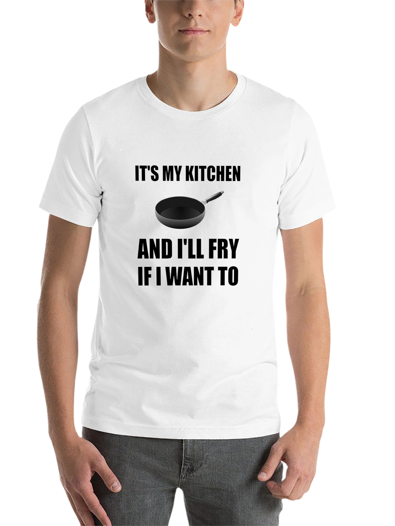 Black It's My Kitchen and I'll Fry T-Shirt view 14