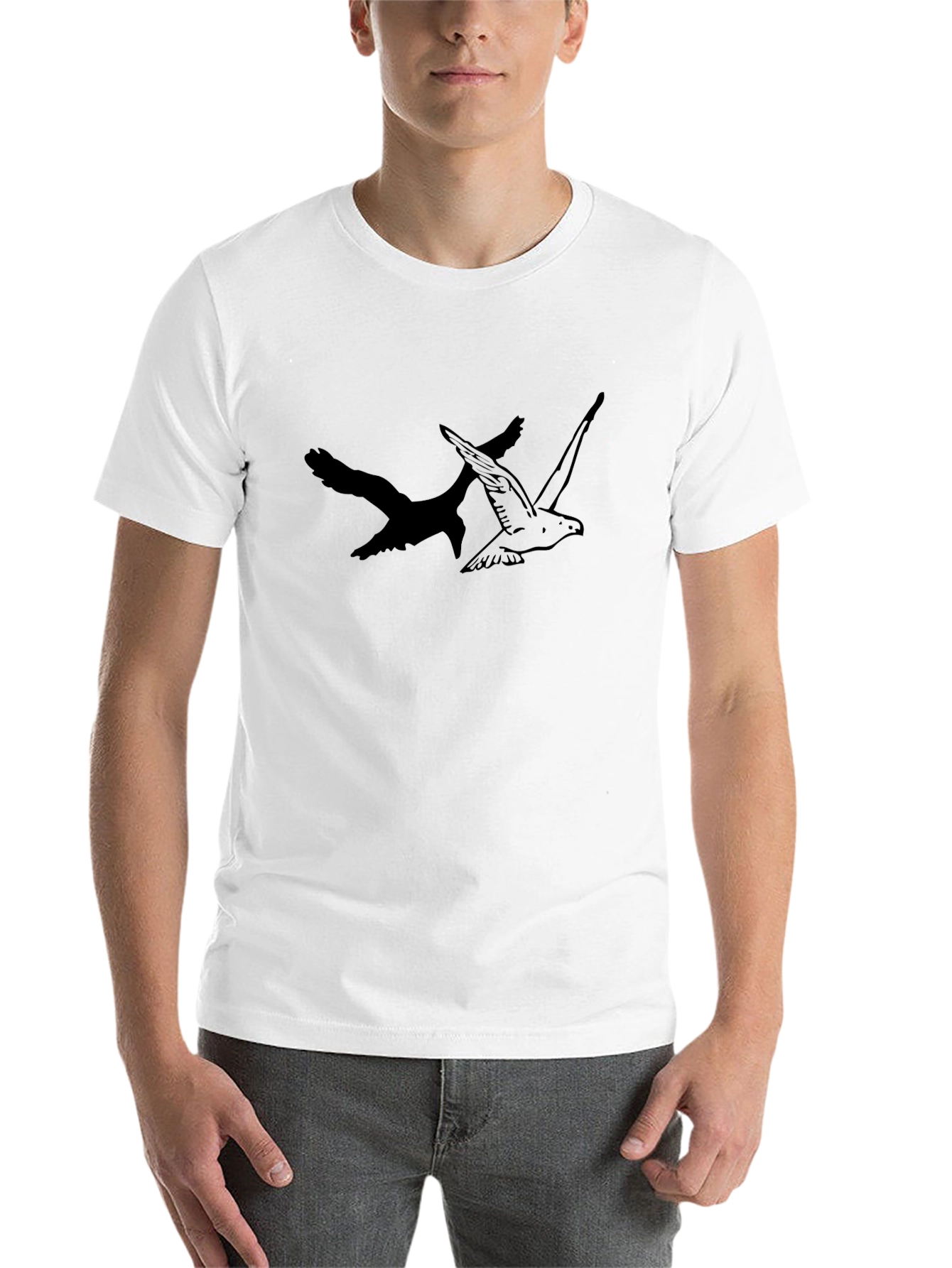 Black Men's Black Bird Graphic Tee view 14