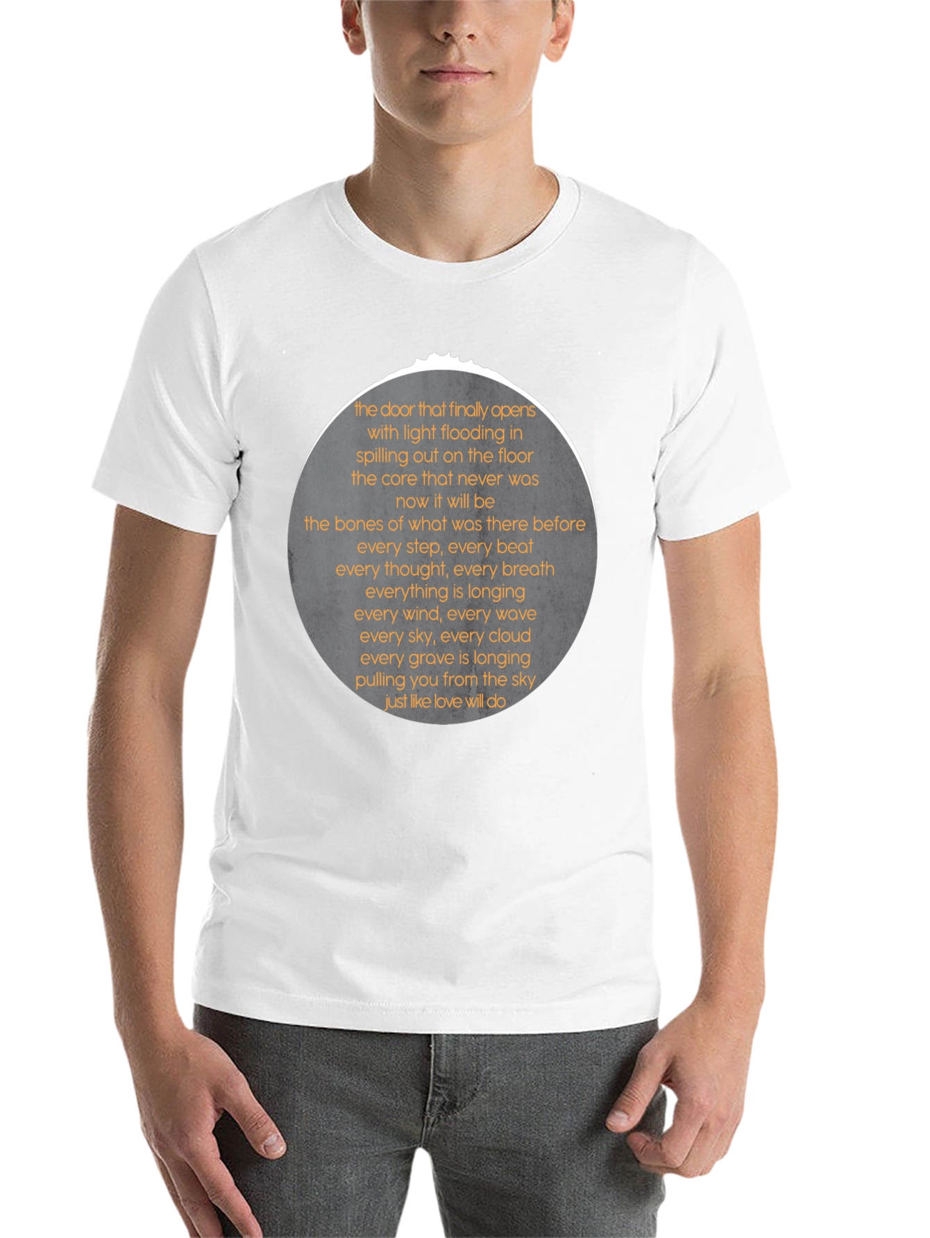 Black Poetry Print Tee - Expressive Black T-Shirt for Men view 14