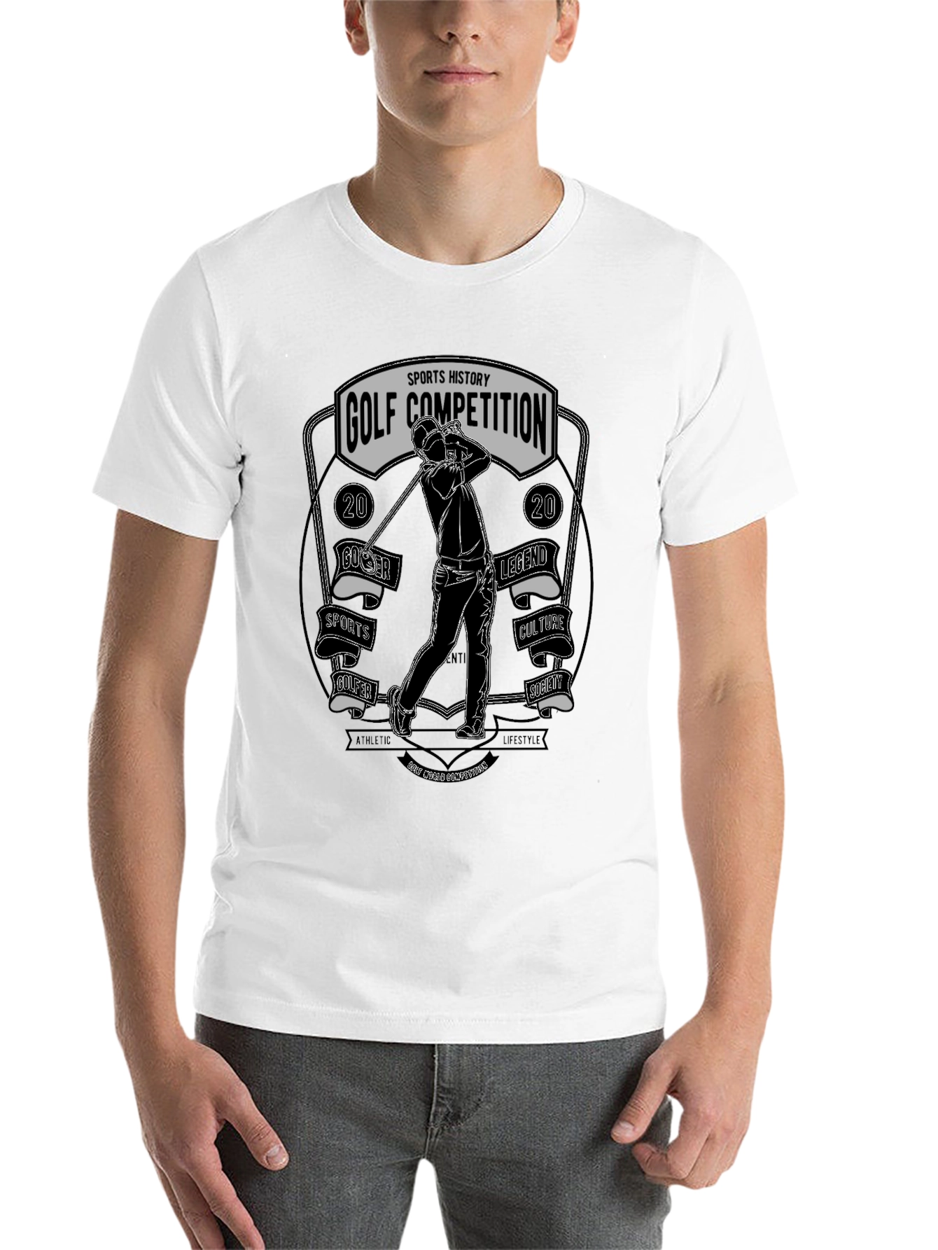 Black Golf Competition Graphic T-Shirt view 14