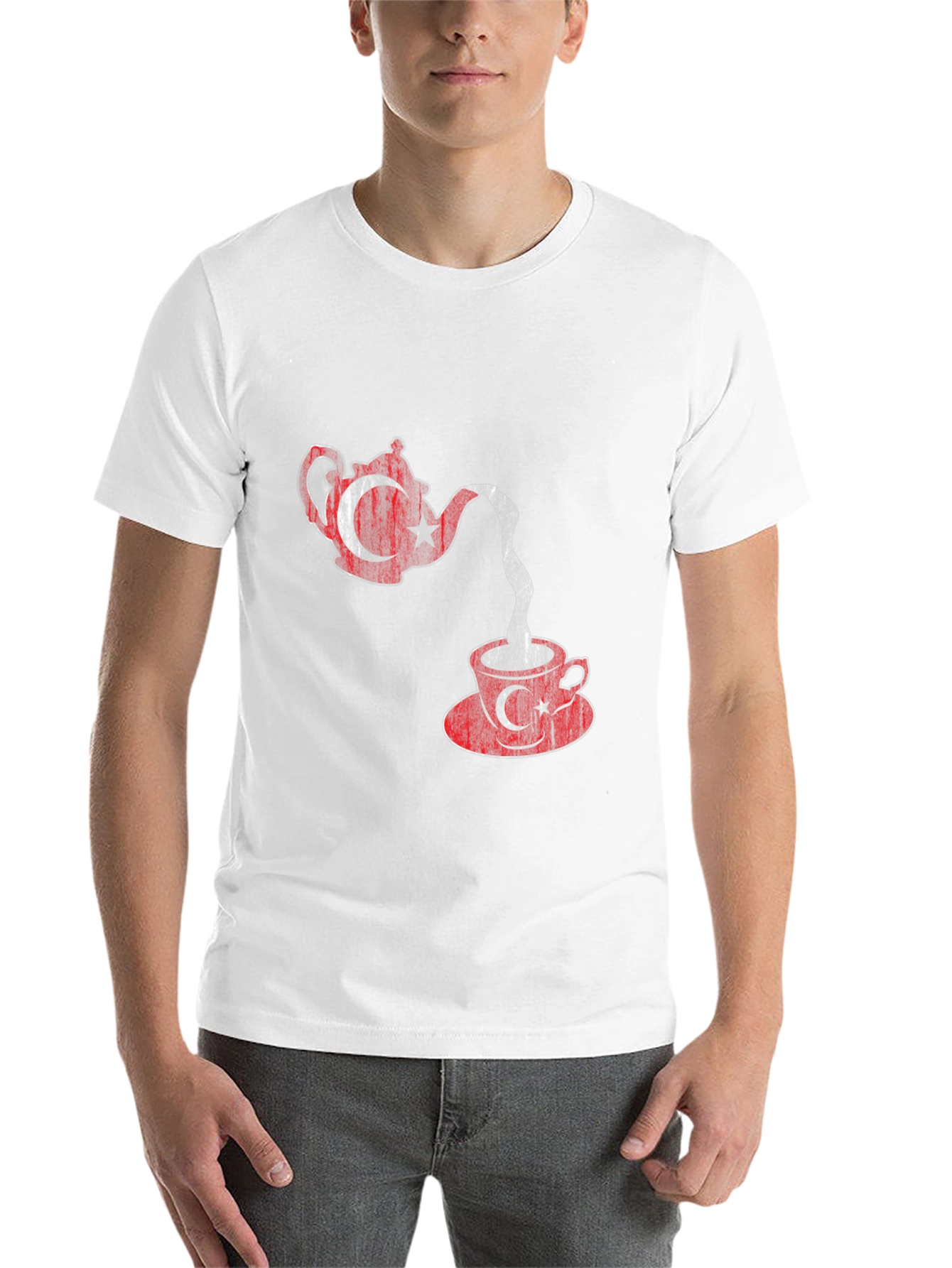 Black Turkey Tea Flag Graphic T-Shirt view 14