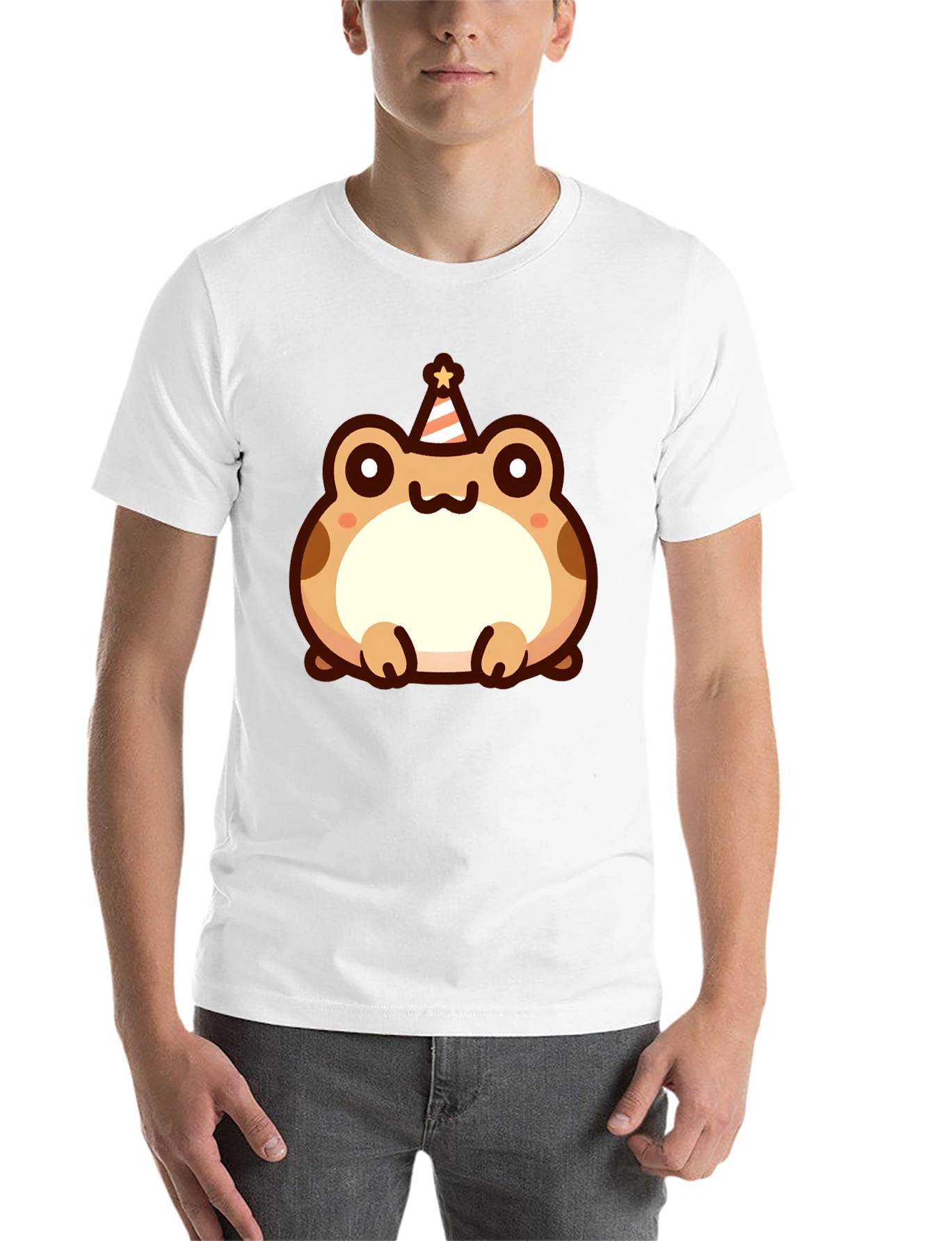 Black Cute Cartoon Frog Birthday T-Shirt view 14