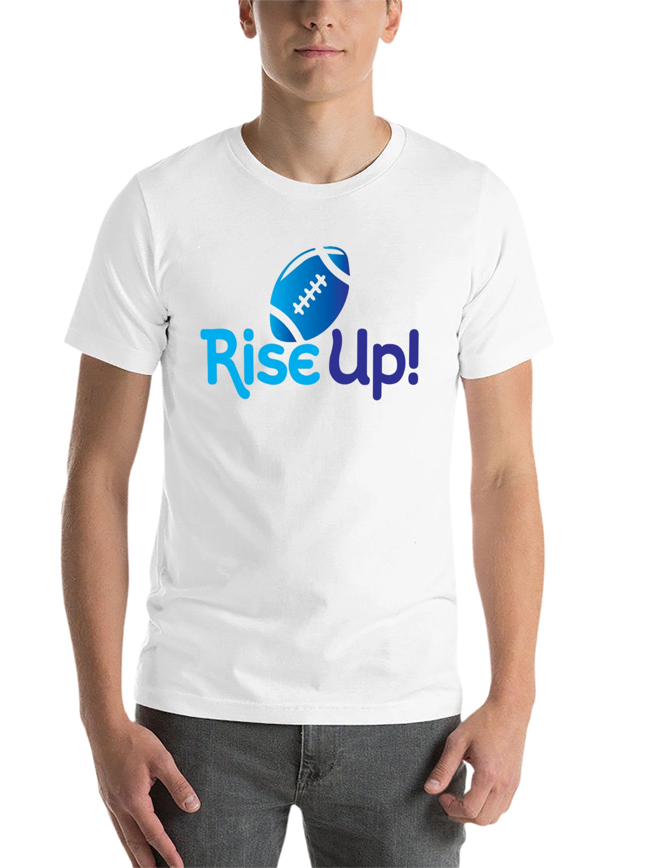 Black Rise Up Football T-Shirt view 14