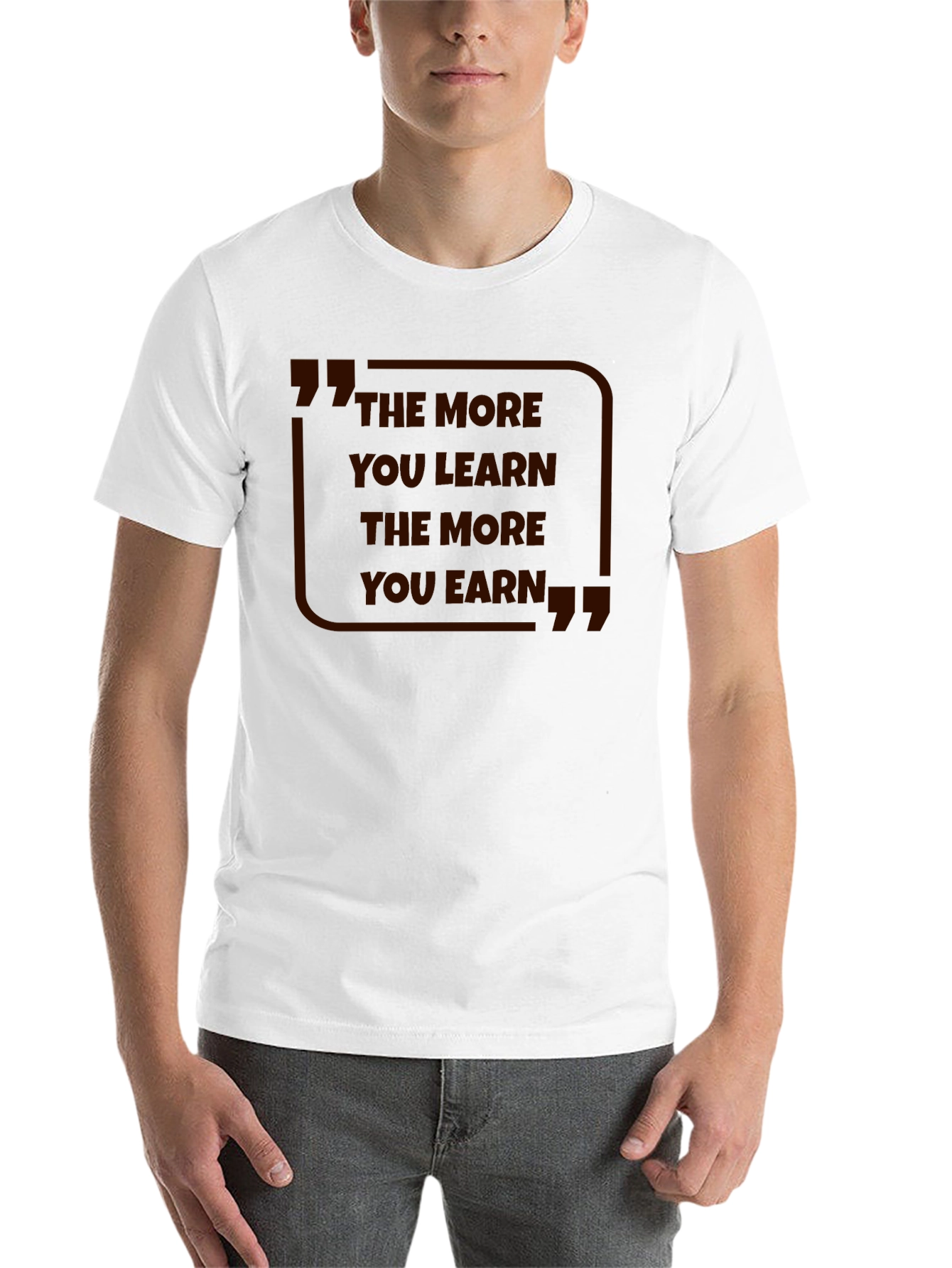 Black The More You Learn T-Shirt view 14