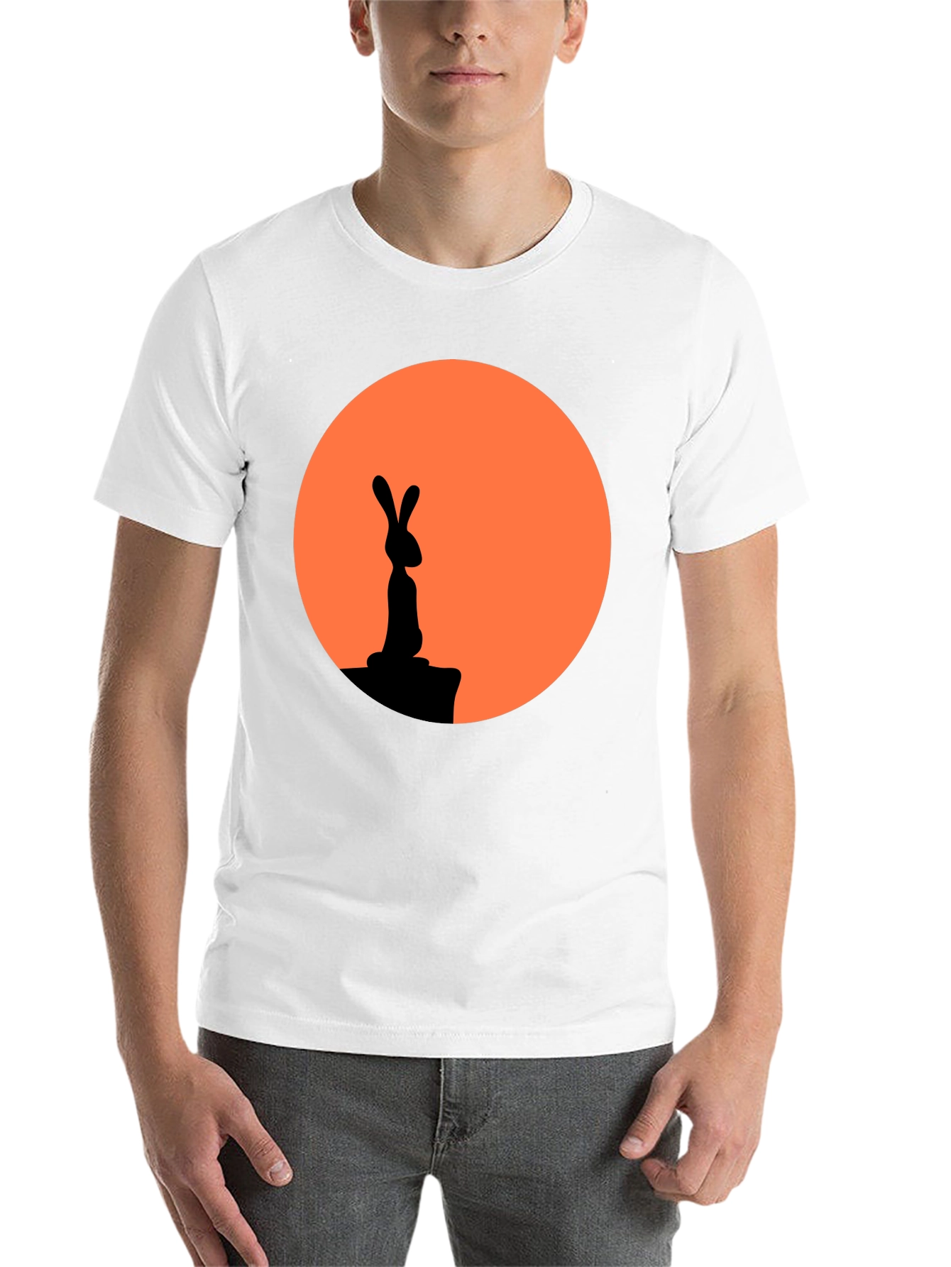 Black Rabbit Silhouette Graphic Tee view 14