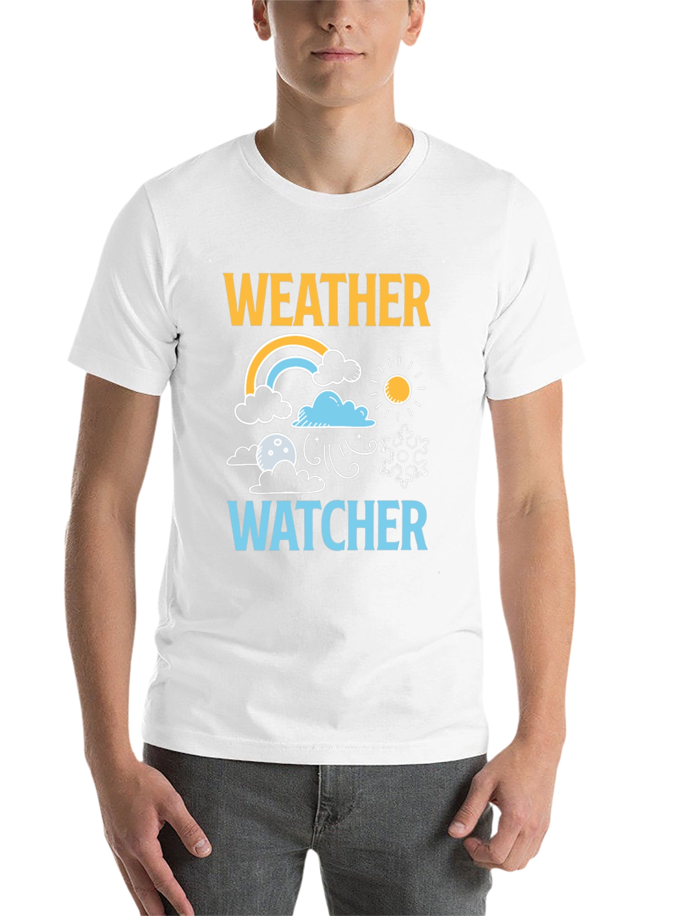 Black Weather Watcher Graphic T-Shirt view 14