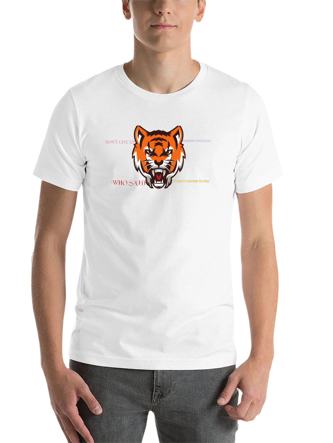 Black Tiger Graphic Black T-Shirt - Motivational Quote view 14