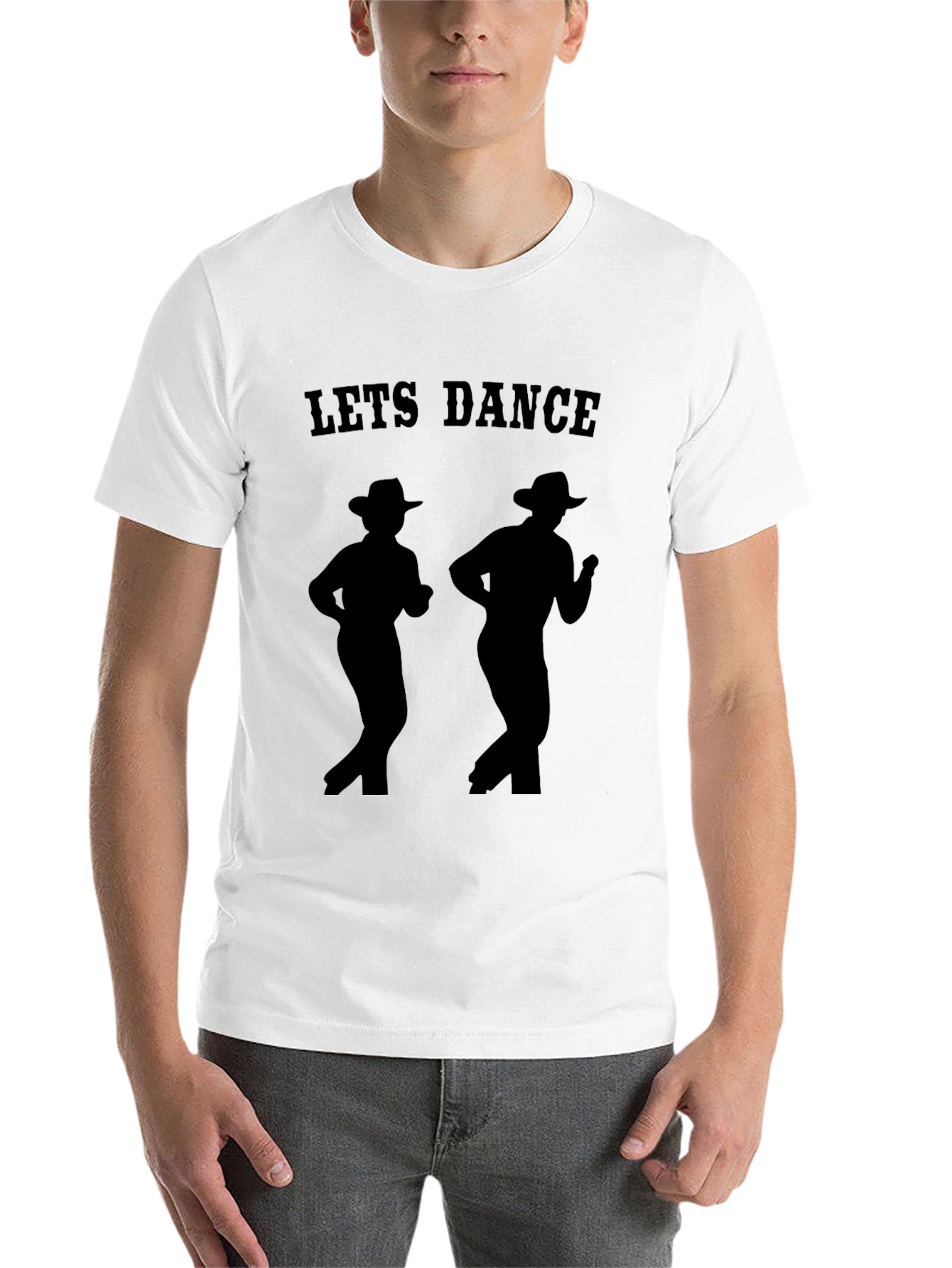 Black Let's Dance Cowboy Silhouette T-Shirt view 14
