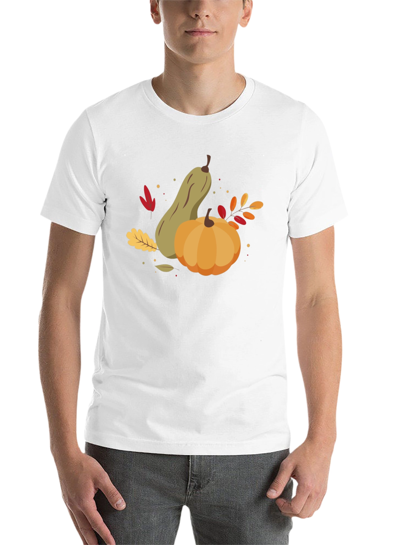 Black Autumn Harvest Graphic Tee - Pumpkin & Squash Design view 14
