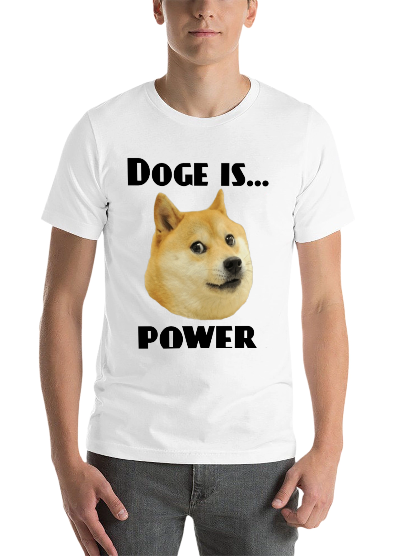 Black Doge is Power Black T-Shirt view 14