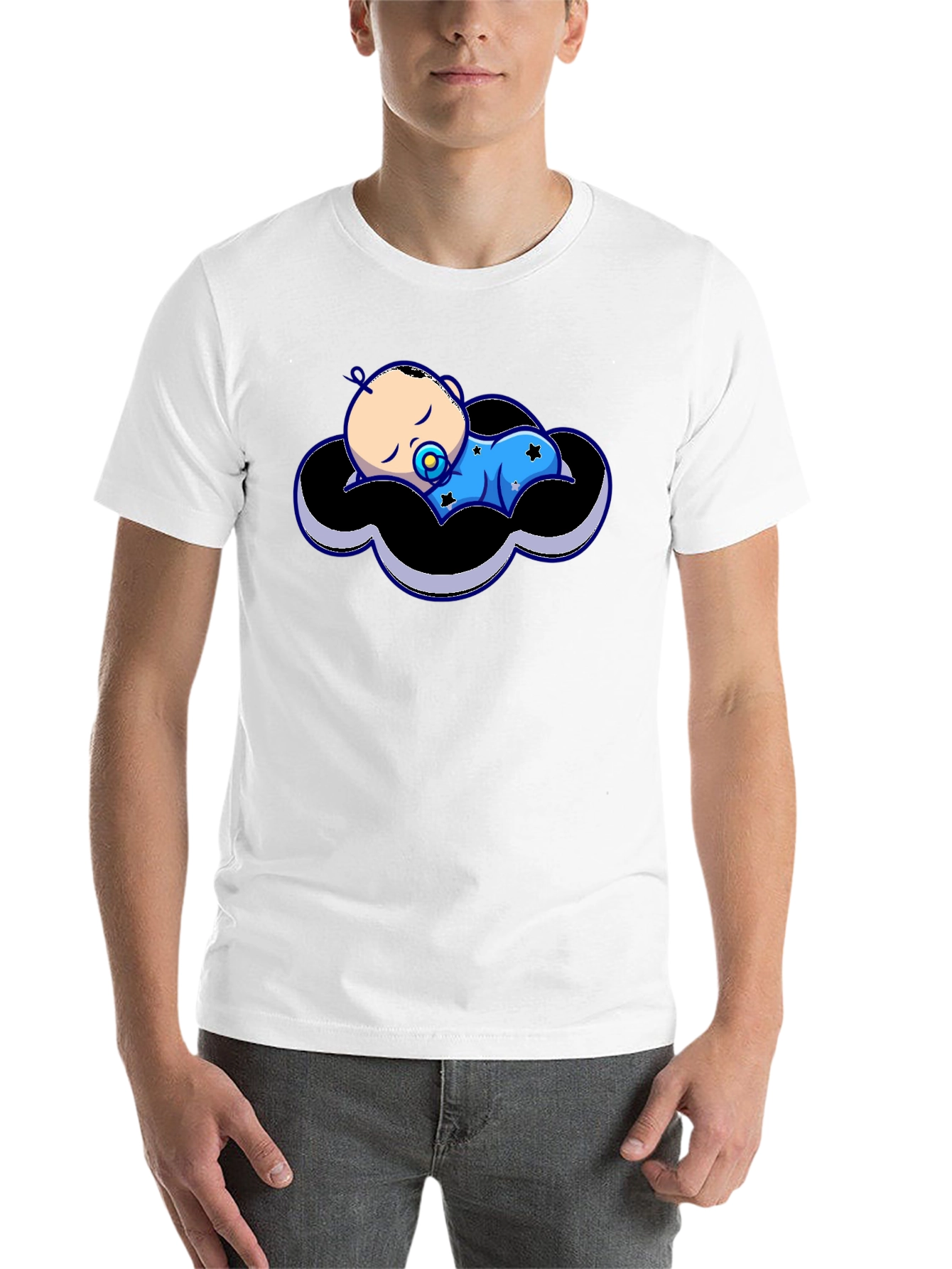 Black Baby Cloud Graphic Tee - Black view 14