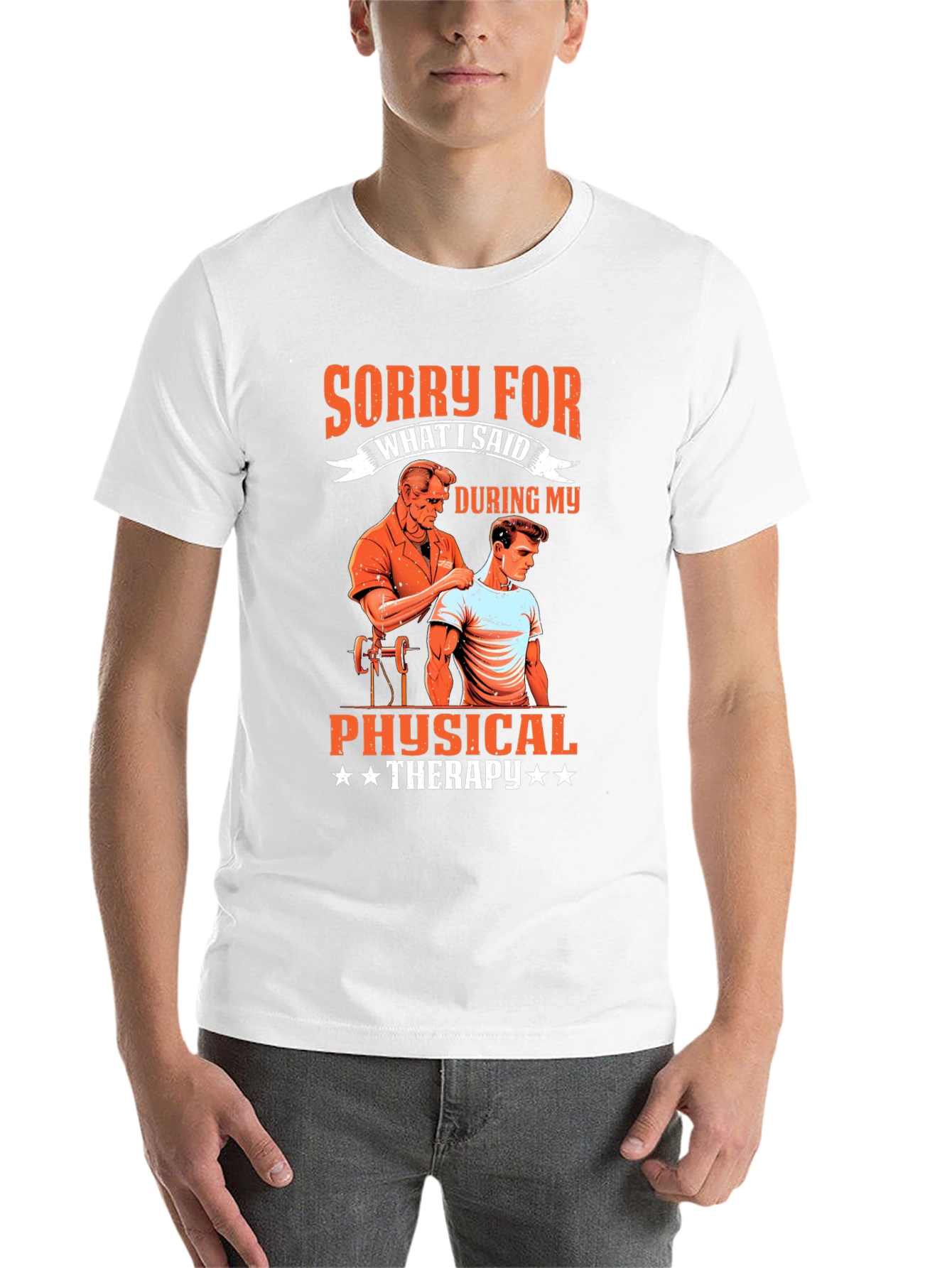 Black Funny Physical Therapy T-Shirt - Sorry For What I Said view 14